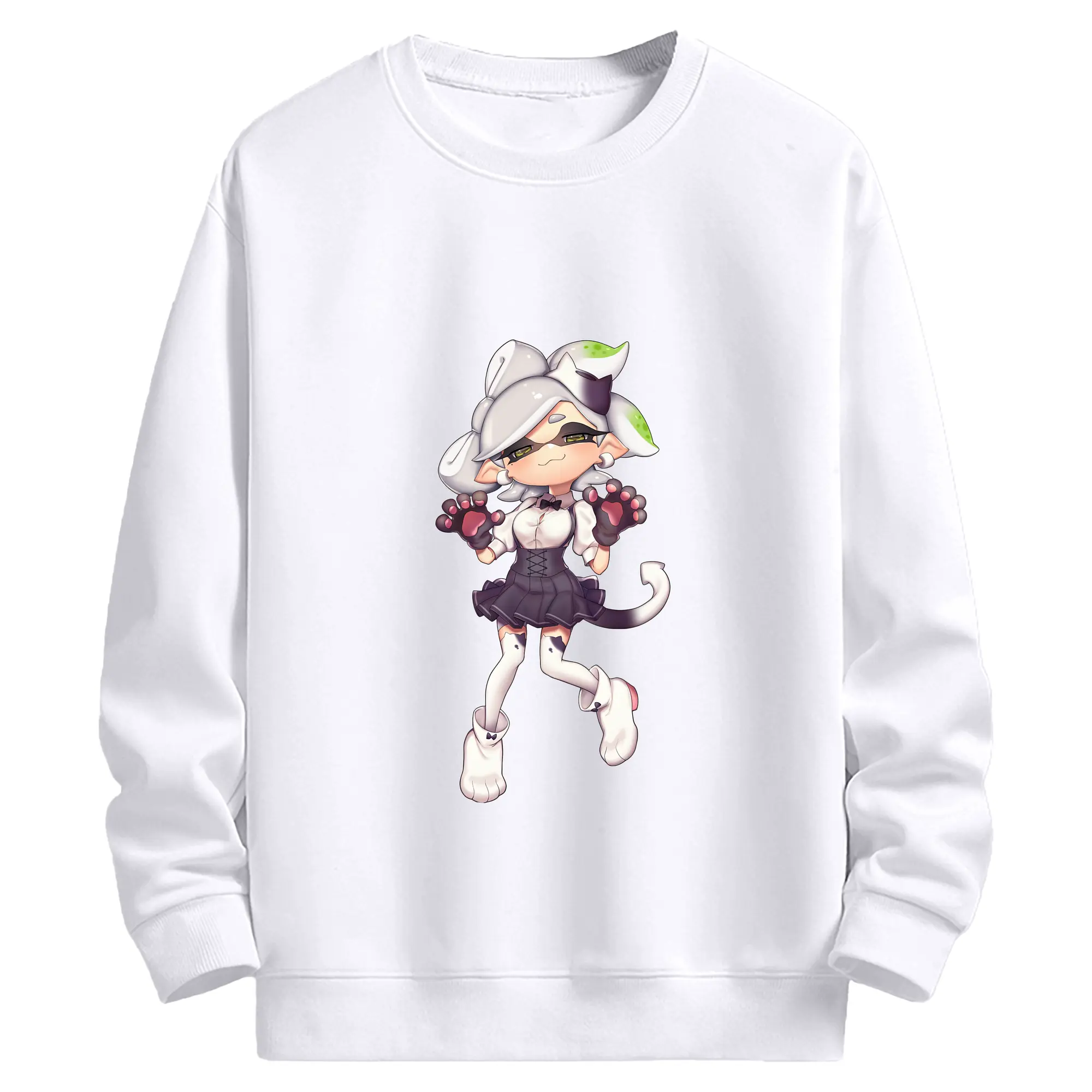 スプラトゥーン グッズ,シオカラーズ ホタル - 高品質 クルーネック スウェット ・ コットン59％ ポリエステル41％ ・ ユニセックス 長袖 トレーナー ・ カジュアル デイリー スポーツ 散歩用