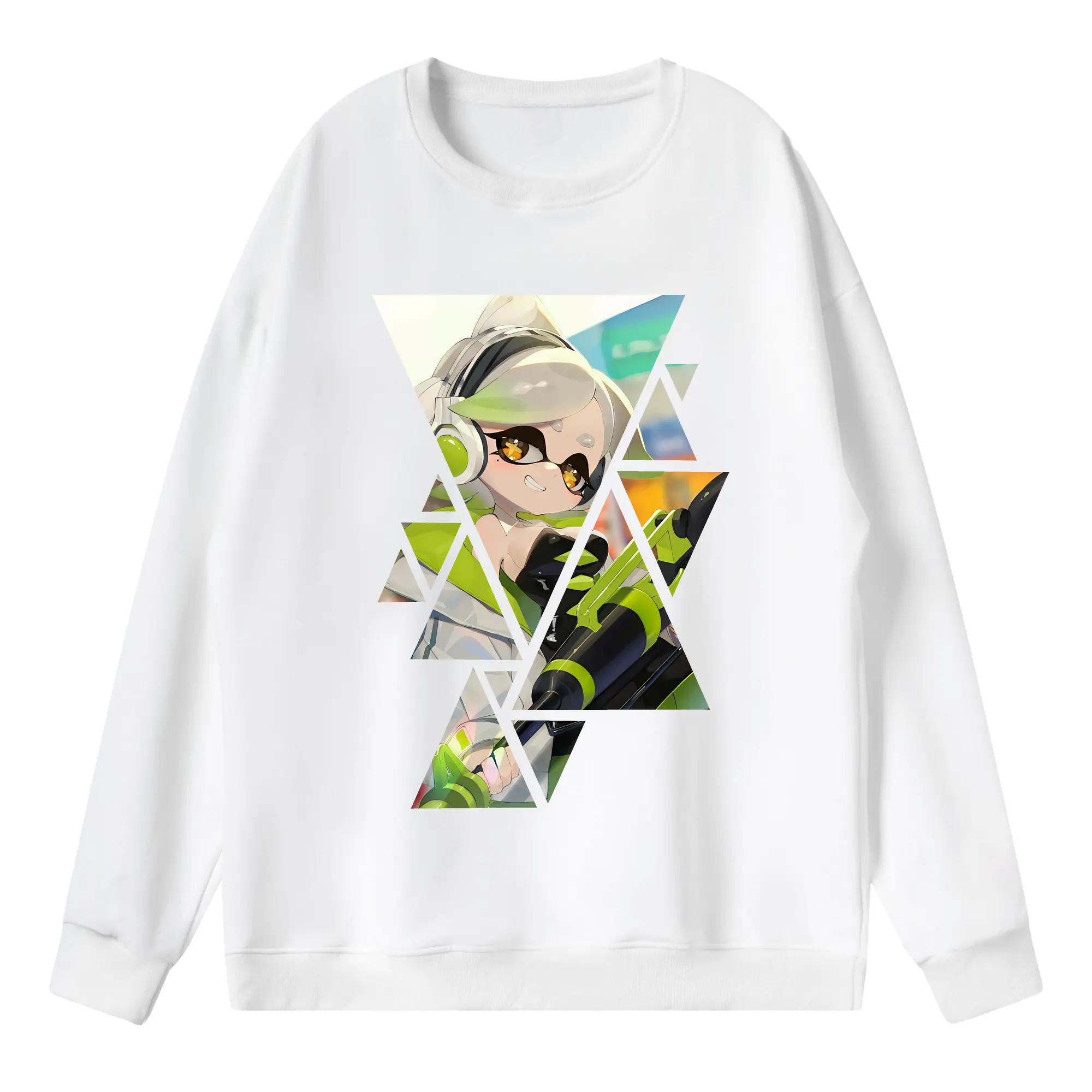 スプラトゥーン グッズ,シオカラーズ ホタル - 薄手 クルーネック スウェット 裏毛260g · ポリエステル 春秋向け カジュアル 男女兼用 · トレーナー デイリー スポーツ 散歩に最適