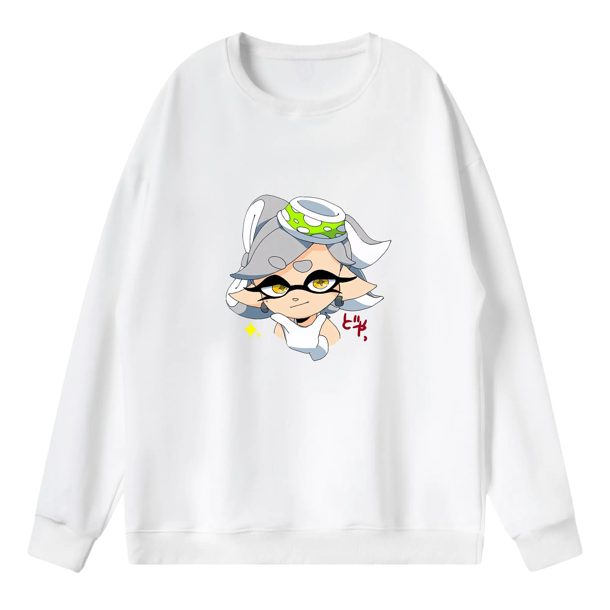 スプラトゥーン グッズ,シオカラーズ ホタル - 薄手 クルーネック スウェット 裏毛260g · ポリエステル 春秋向け カジュアル 男女兼用 · トレーナー デイリー スポーツ 散歩に最適