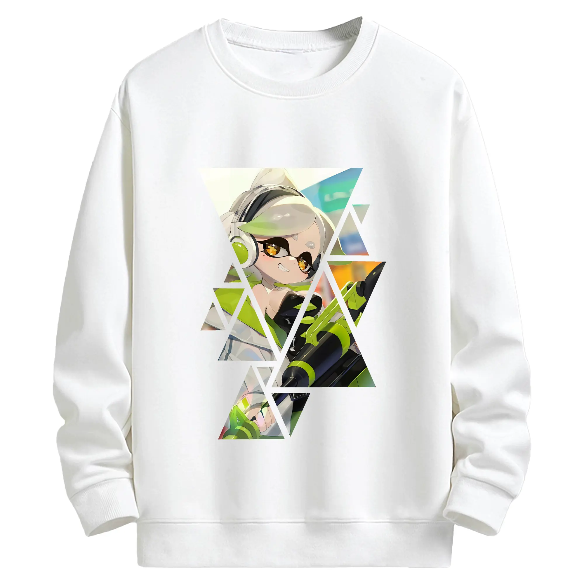 スプラトゥーン グッズ,シオカラーズ ホタル - キッズ クルーネックスウェットシャツ ・ フロントプリント ・ 綿80％ ポリエステル20％ ・ 快適 通学 スポーツ 日常使い お散歩用