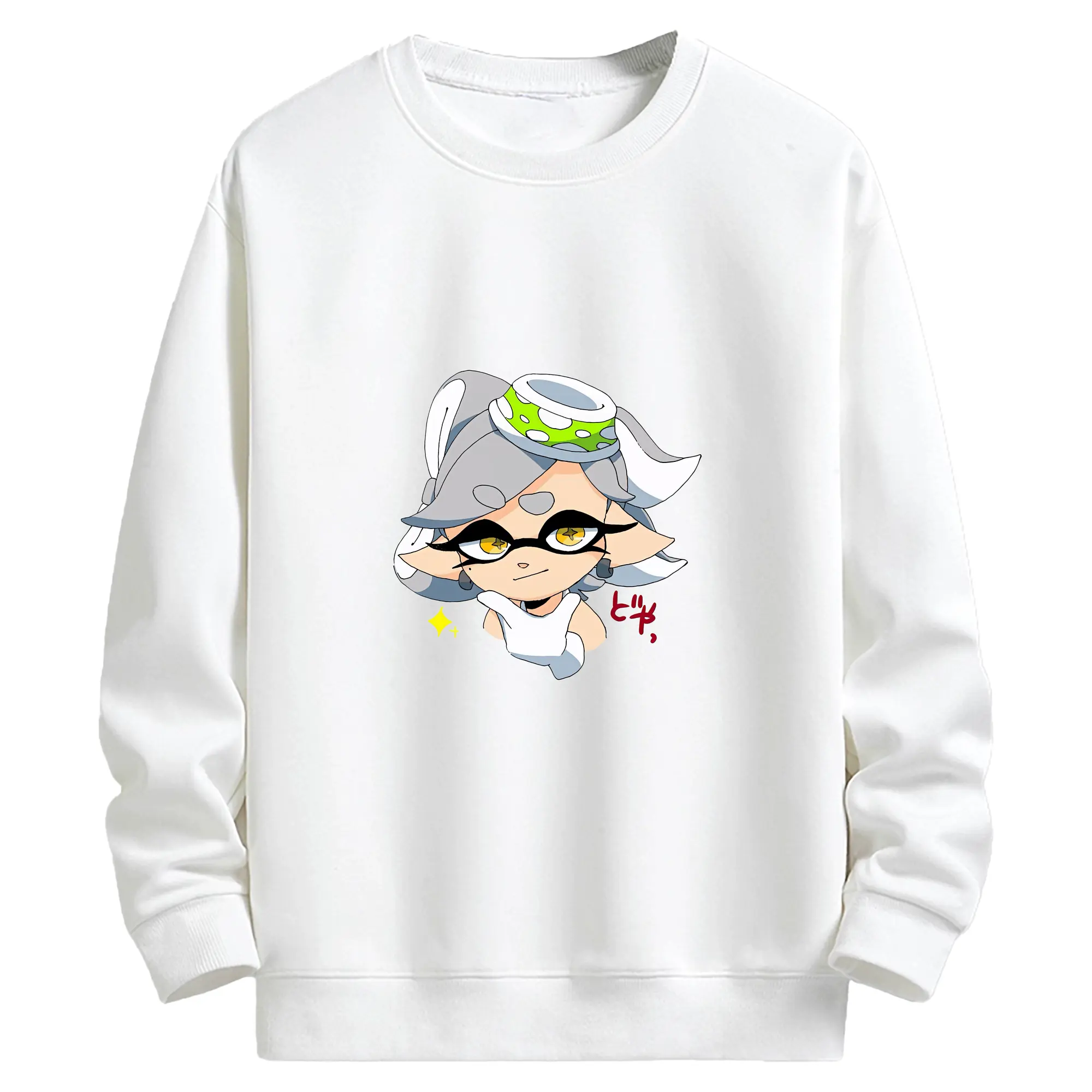 スプラトゥーン グッズ,シオカラーズ ホタル - キッズ クルーネックスウェットシャツ ・ フロントプリント ・ 綿80％ ポリエステル20％ ・ 快適 通学 スポーツ 日常使い お散歩用