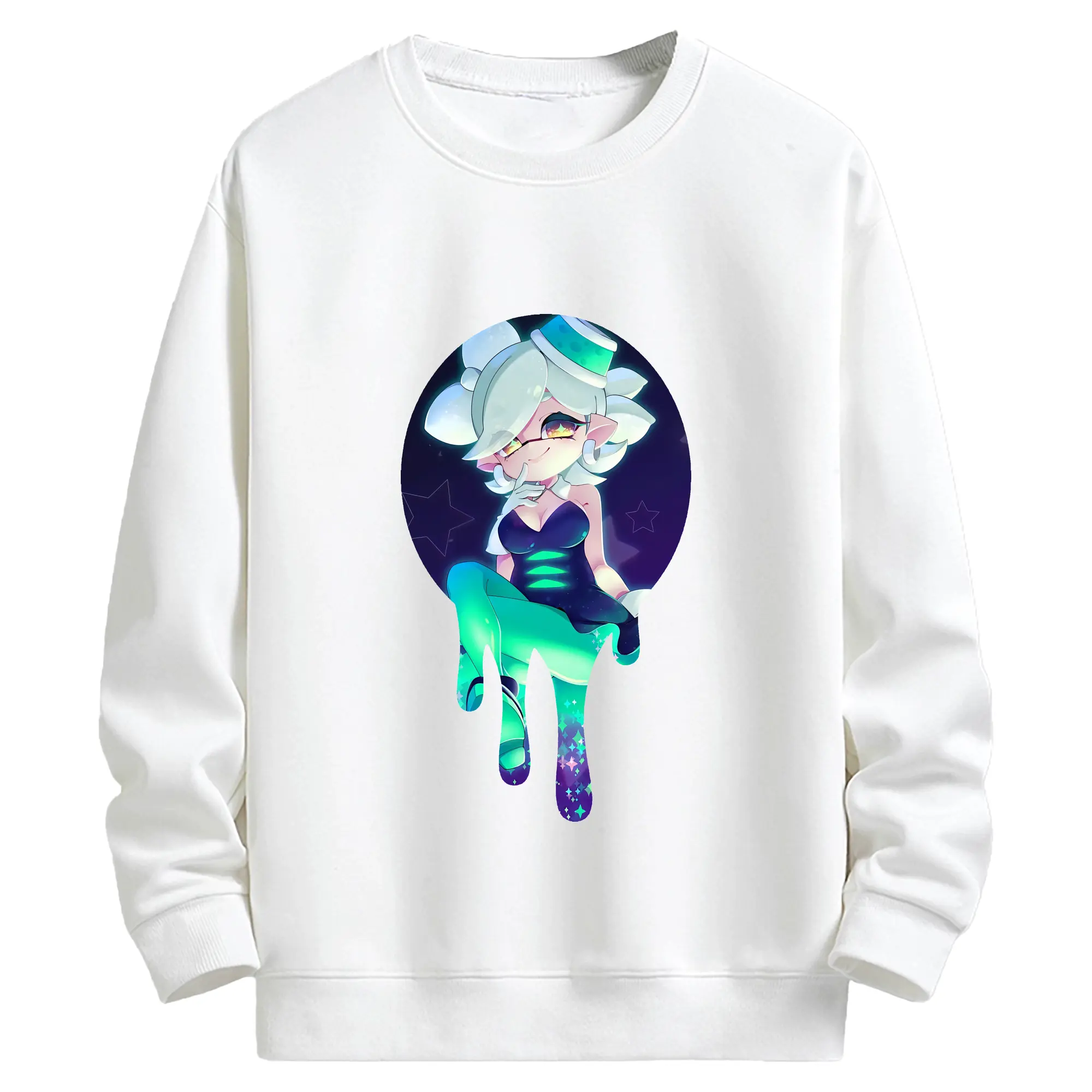 スプラトゥーン グッズ,シオカラーズ ホタル - キッズ クルーネックスウェットシャツ ・ フロントプリント ・ 綿80％ ポリエステル20％ ・ 快適 通学 スポーツ 日常使い お散歩用