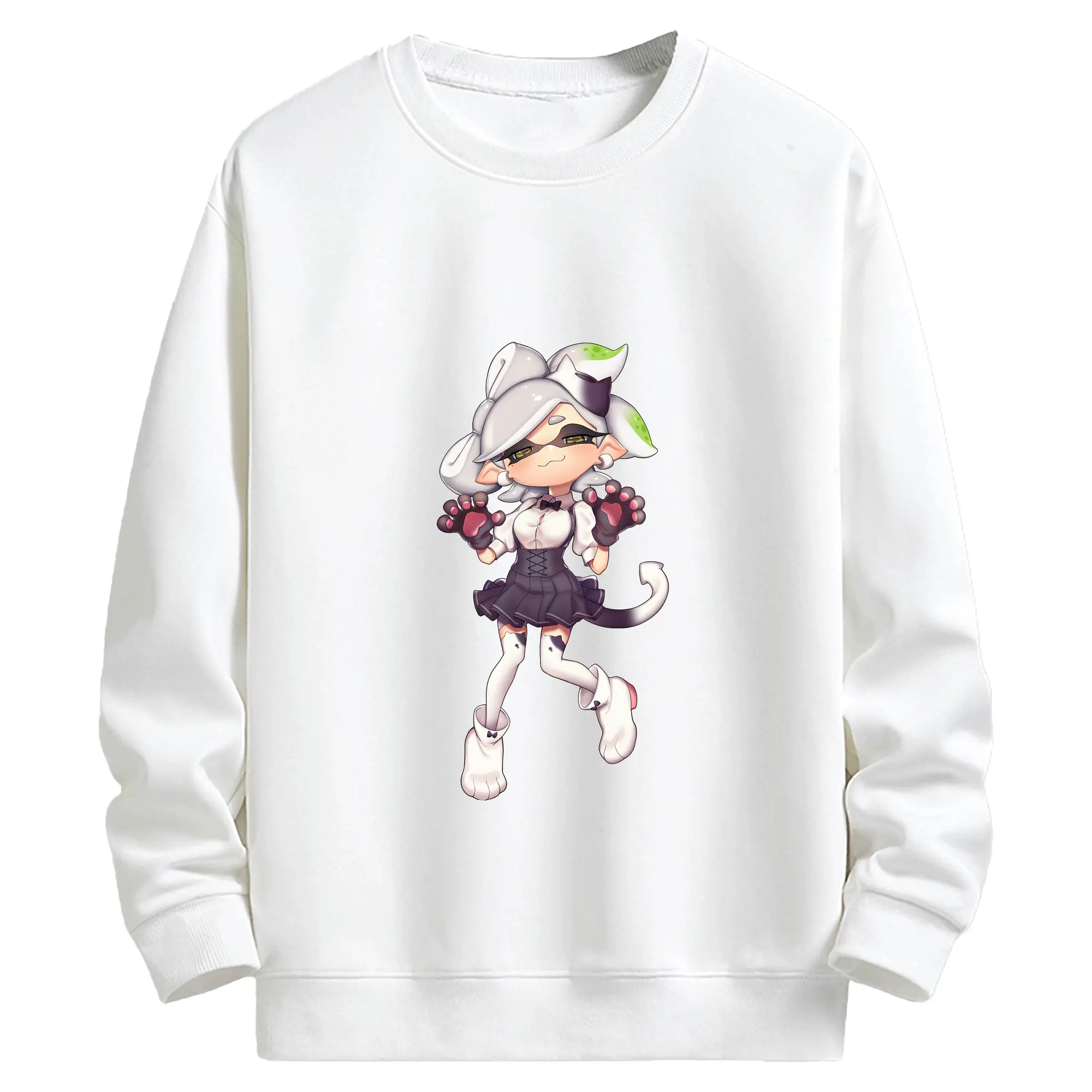 スプラトゥーン グッズ,シオカラーズ ホタル - キッズ クルーネックスウェットシャツ ・ フロントプリント ・ 綿80％ ポリエステル20％ ・ 快適 通学 スポーツ 日常使い お散歩用