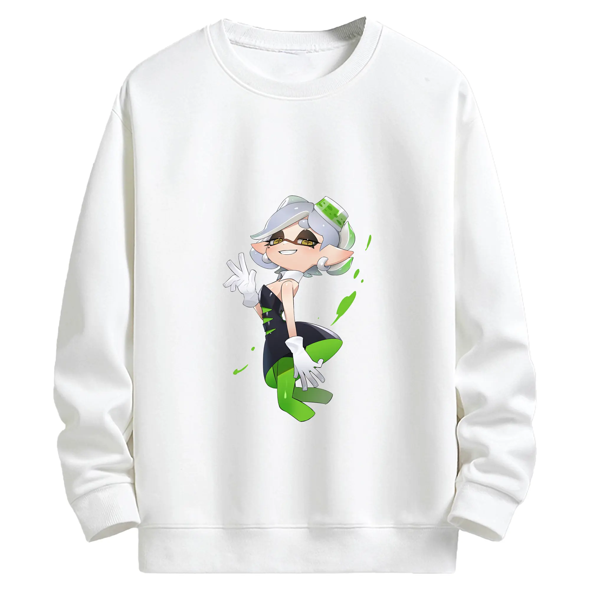 スプラトゥーン グッズ,シオカラーズ ホタル - キッズ クルーネックスウェットシャツ ・ フロントプリント ・ 綿80％ ポリエステル20％ ・ 快適 通学 スポーツ 日常使い お散歩用