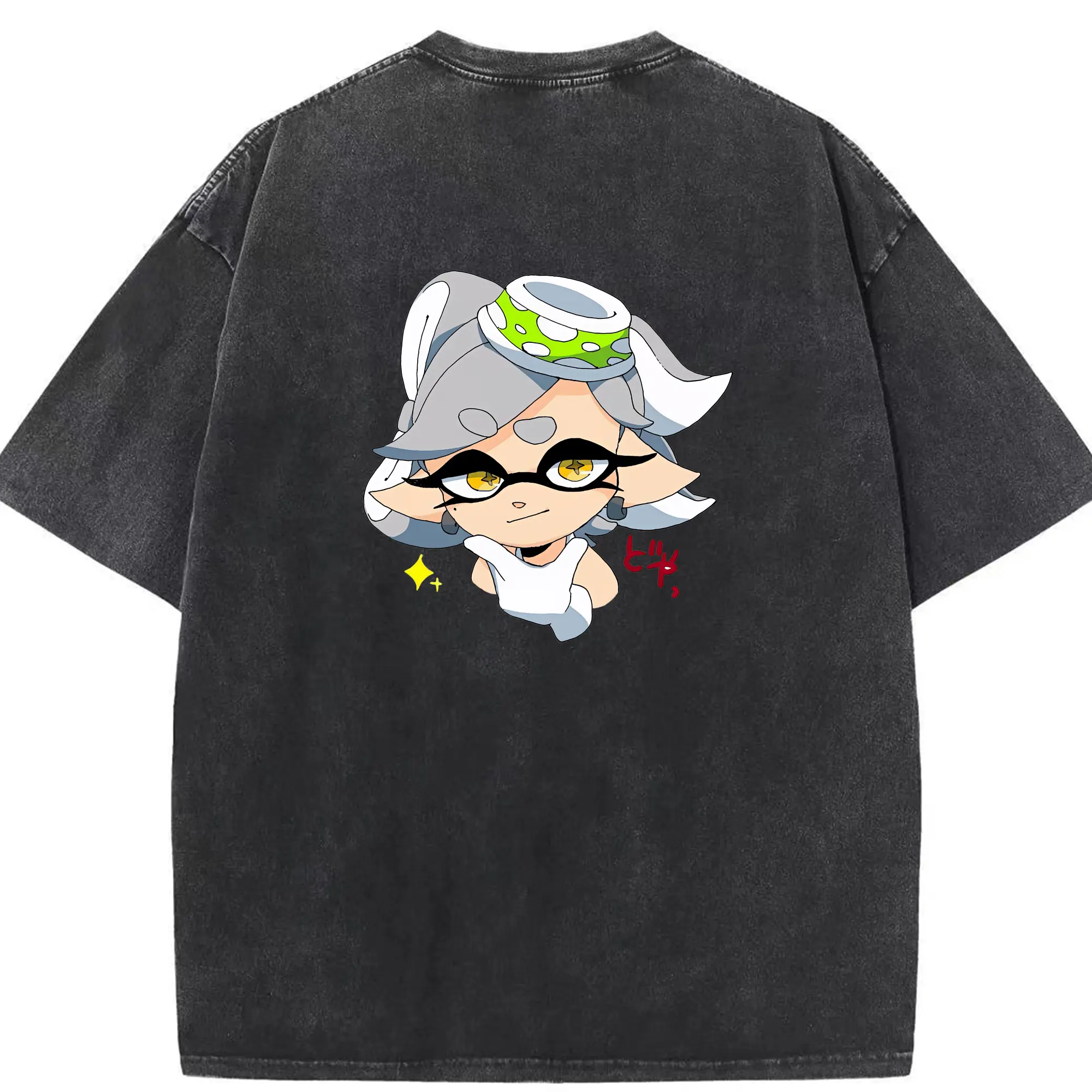 スプラトゥーン グッズ,シオカラーズ ホタル - 綿100％ ヴィンテージ風 半袖Tシャツ ・ 背面プリント ・ 柔らか肌触り ・ 通気性 快適 ・ スポーツ カジュアル 外出用