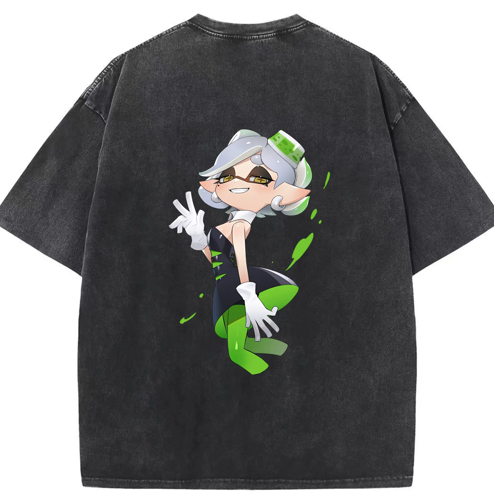 スプラトゥーン グッズ,シオカラーズ ホタル - 綿100％ ヴィンテージ風 半袖Tシャツ ・ 背面プリント ・ 柔らか肌触り ・ 通気性 快適 ・ スポーツ カジュアル 外出用