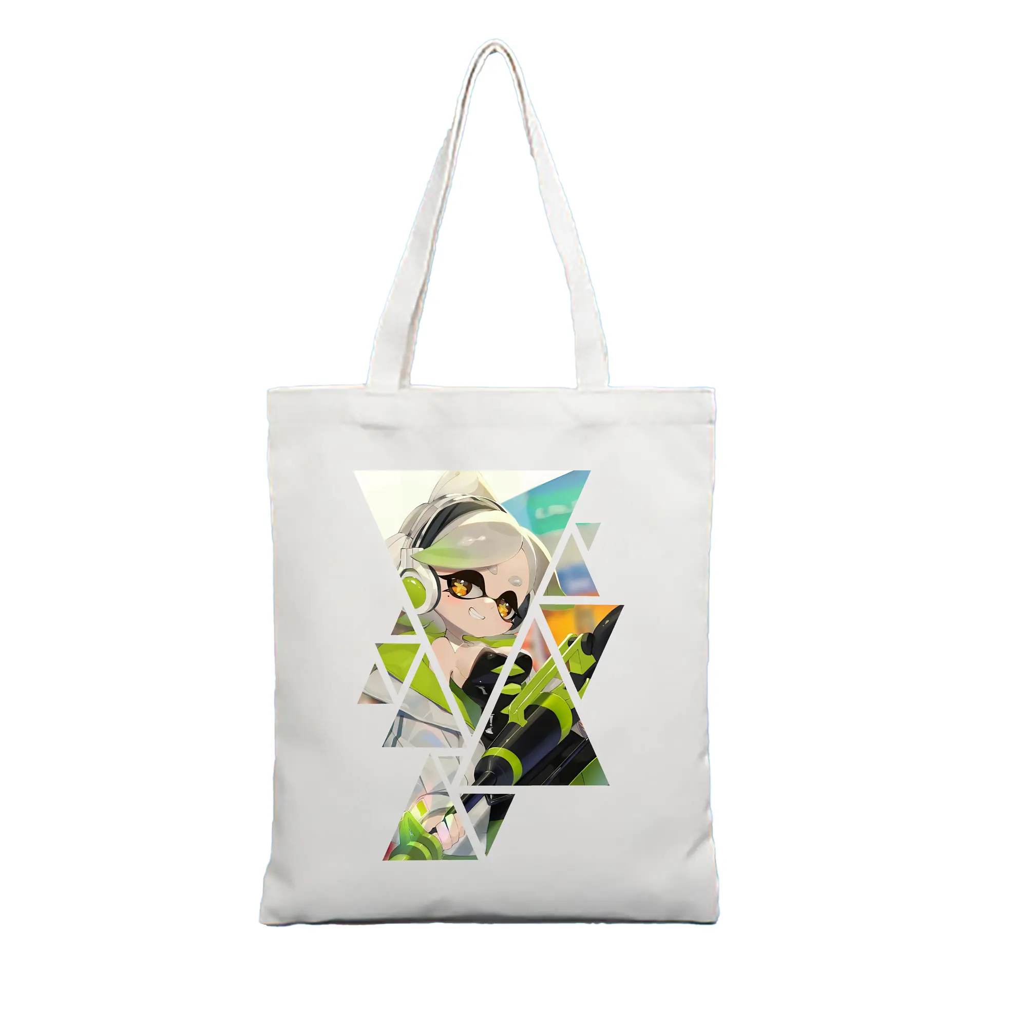 スプラトゥーン グッズ,シオカラーズ ホタル - 縦型キャンバス手提げバッグ（トートバッグ） ・ キャンバス素材 ・ ショッピング用 ・ 軽量 丈夫 お手入れ簡単