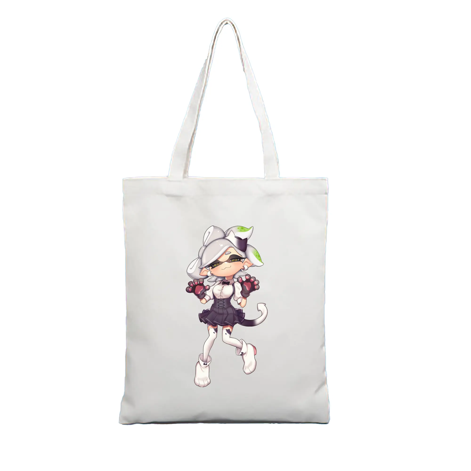 スプラトゥーン グッズ,シオカラーズ ホタル - 縦型キャンバス手提げバッグ（トートバッグ） ・ キャンバス素材 ・ ショッピング用 ・ 軽量 丈夫 お手入れ簡単