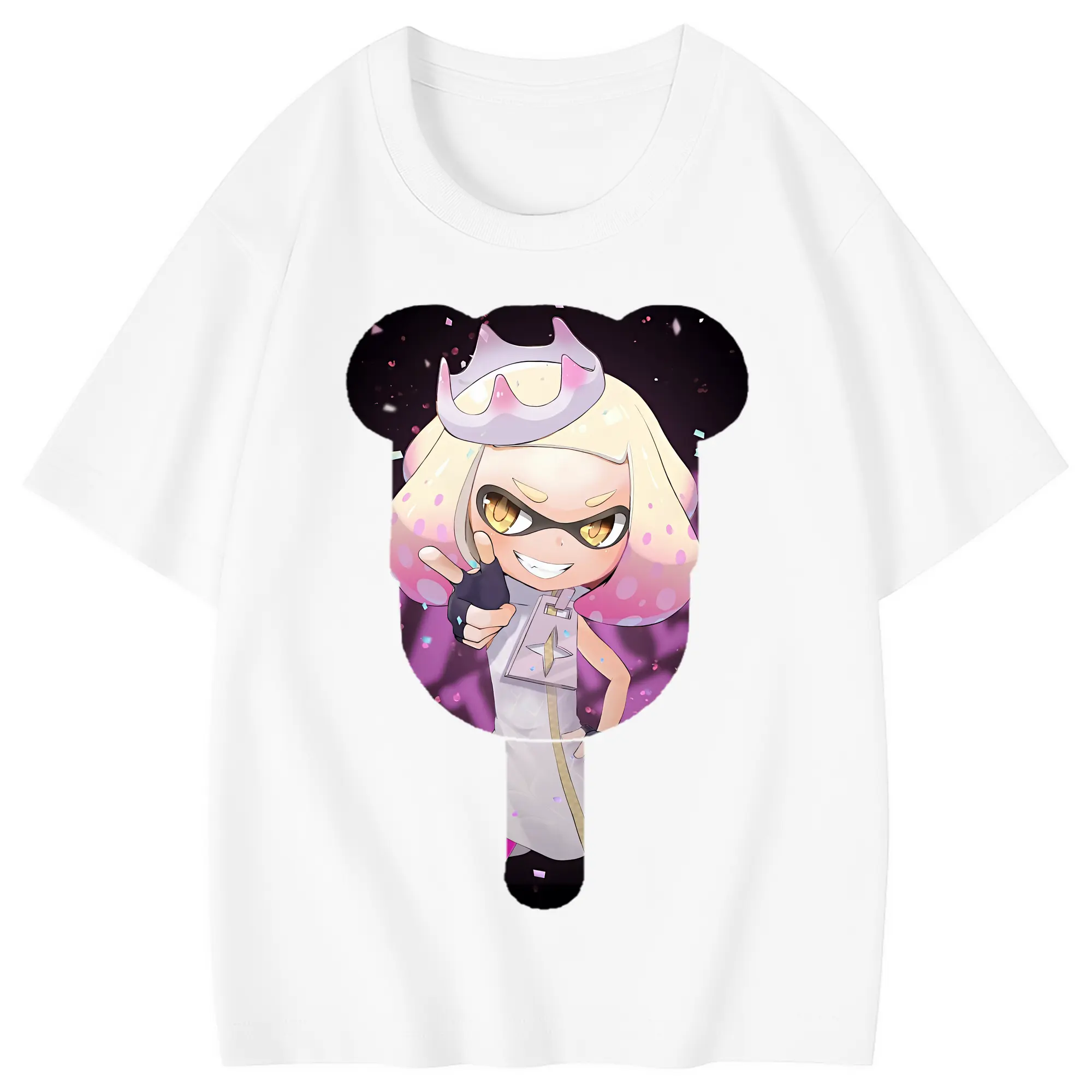 スプラトゥーン グッズ,ヒメ - 綿100％ キッズTシャツ ・ フロントプリント ・ 快適 通気性 ・ スポーツ カジュアル 散歩用