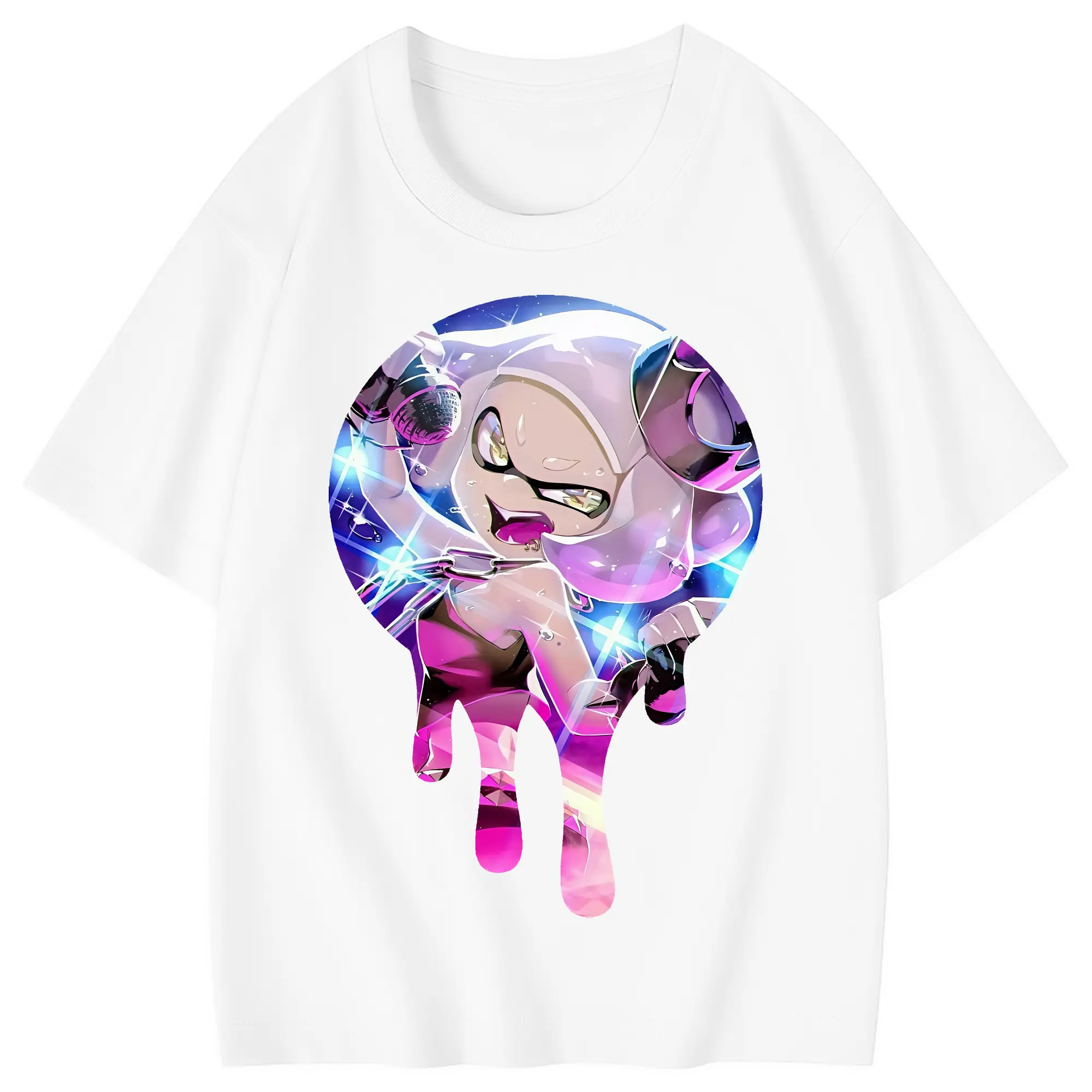 スプラトゥーン グッズ,ヒメ - 綿100％ キッズTシャツ ・ フロントプリント ・ 快適 通気性 ・ スポーツ カジュアル 散歩用