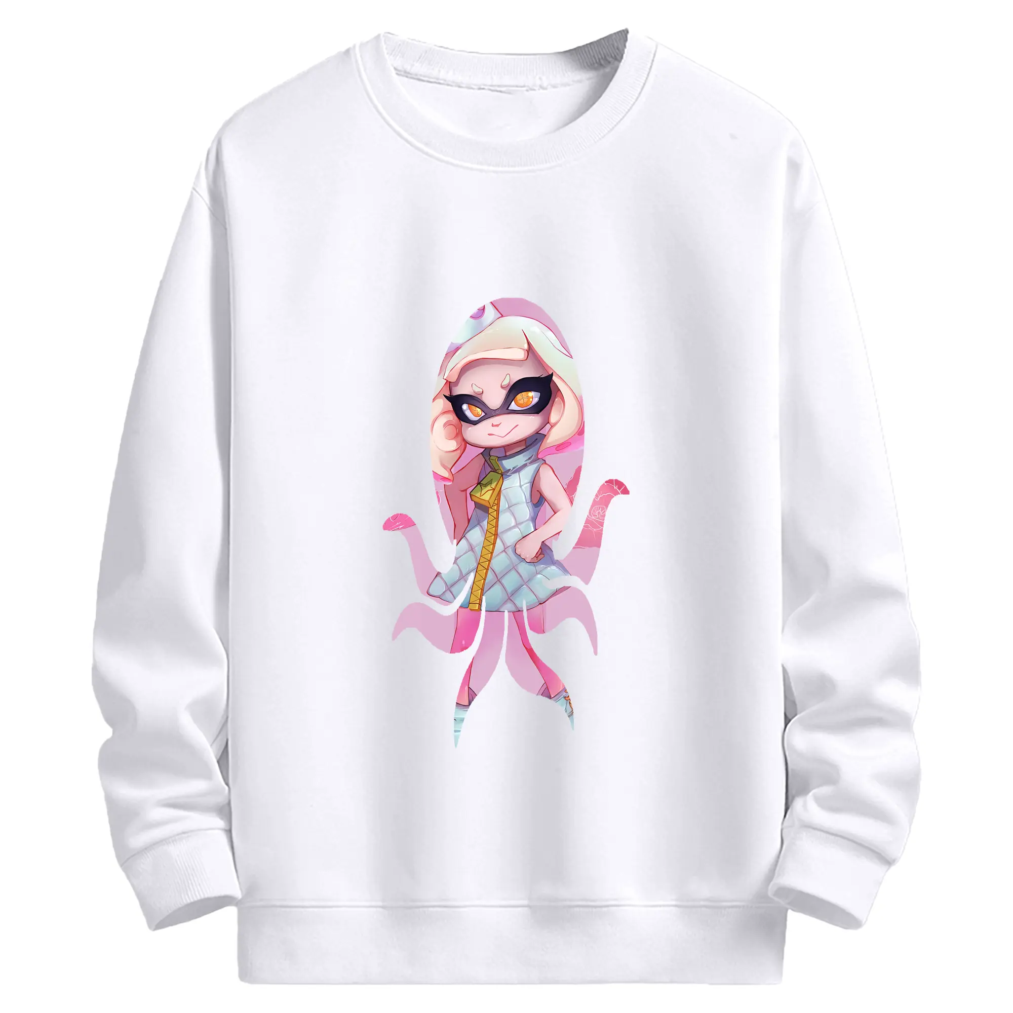 スプラトゥーン グッズ,ヒメ - 高品質 クルーネック スウェット ・ コットン59％ ポリエステル41％ ・ ユニセックス 長袖 トレーナー ・ カジュアル デイリー スポーツ 散歩用