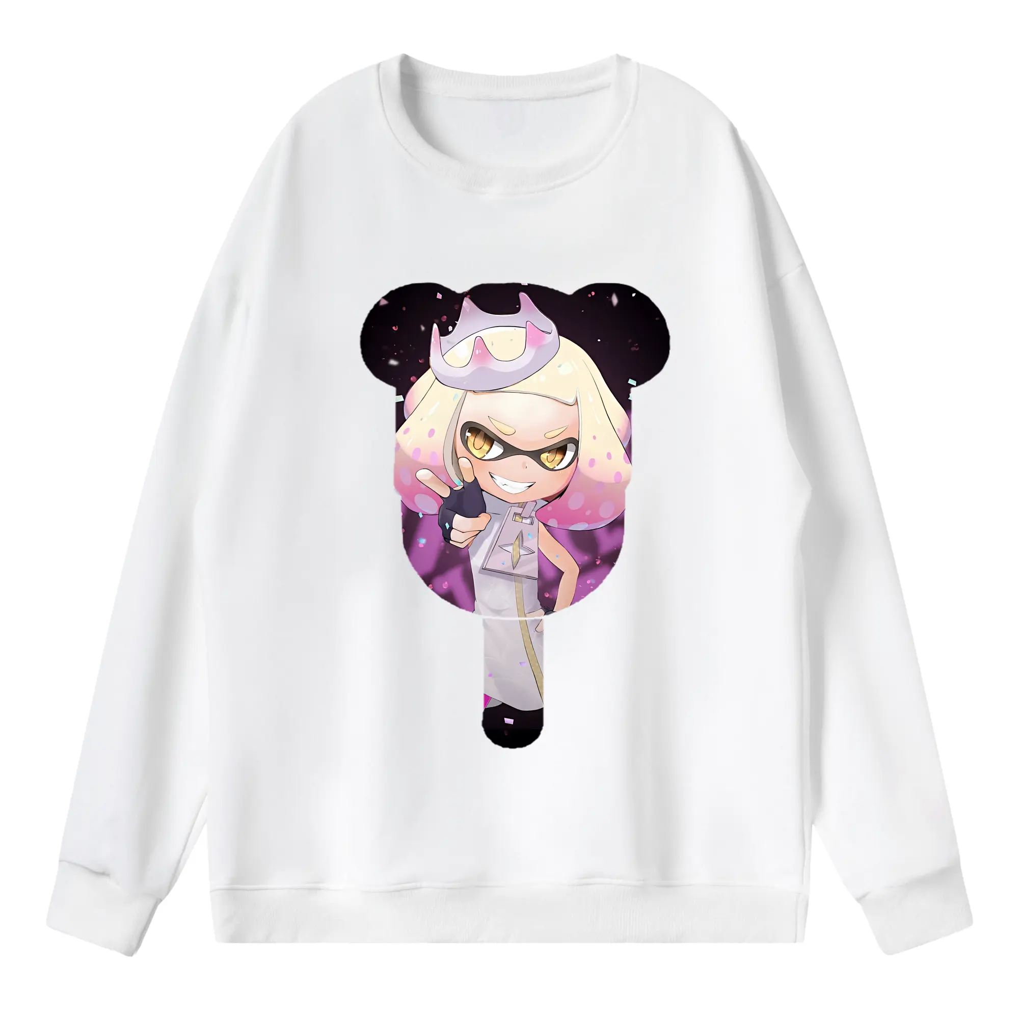 スプラトゥーン グッズ,ヒメ - 薄手 クルーネック スウェット 裏毛260g · ポリエステル 春秋向け カジュアル 男女兼用 · トレーナー デイリー スポーツ 散歩に最適