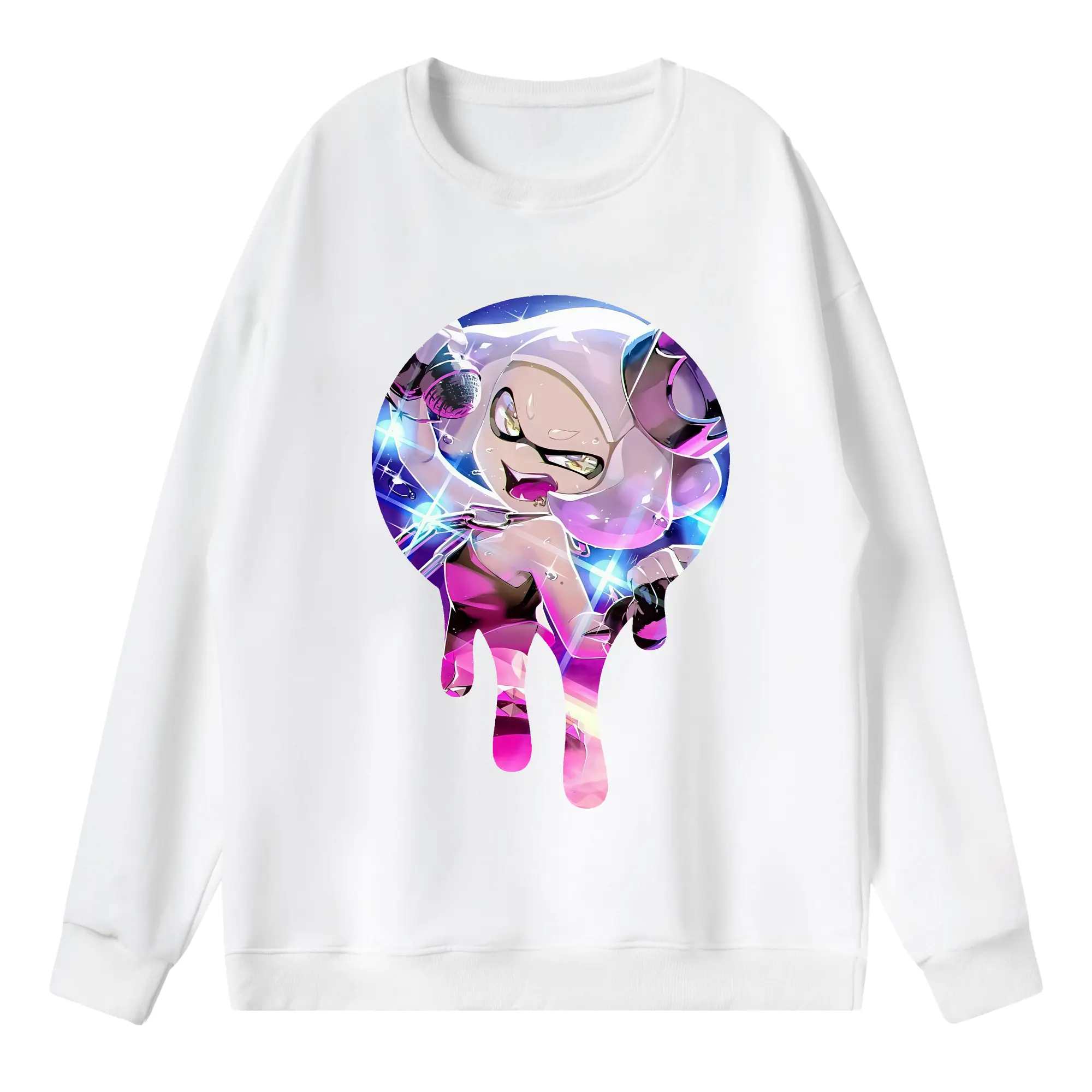 スプラトゥーン グッズ,ヒメ - 薄手 クルーネック スウェット 裏毛260g · ポリエステル 春秋向け カジュアル 男女兼用 · トレーナー デイリー スポーツ 散歩に最適