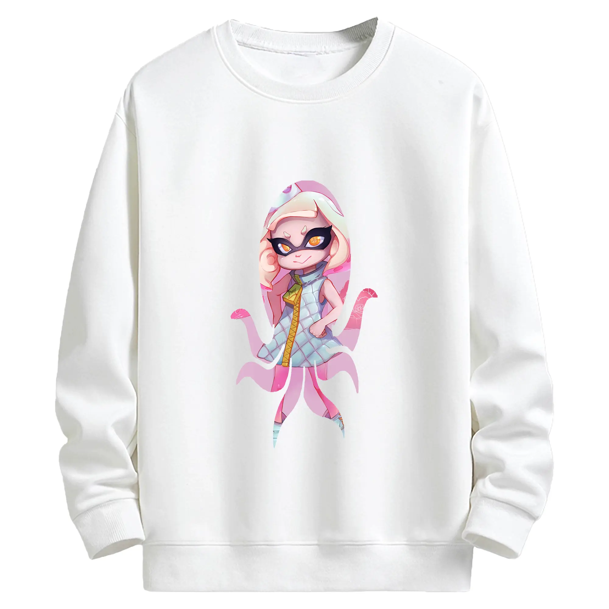 スプラトゥーン グッズ,ヒメ - キッズ クルーネックスウェットシャツ ・ フロントプリント ・ 綿80％ ポリエステル20％ ・ 快適 通学 スポーツ 日常使い お散歩用