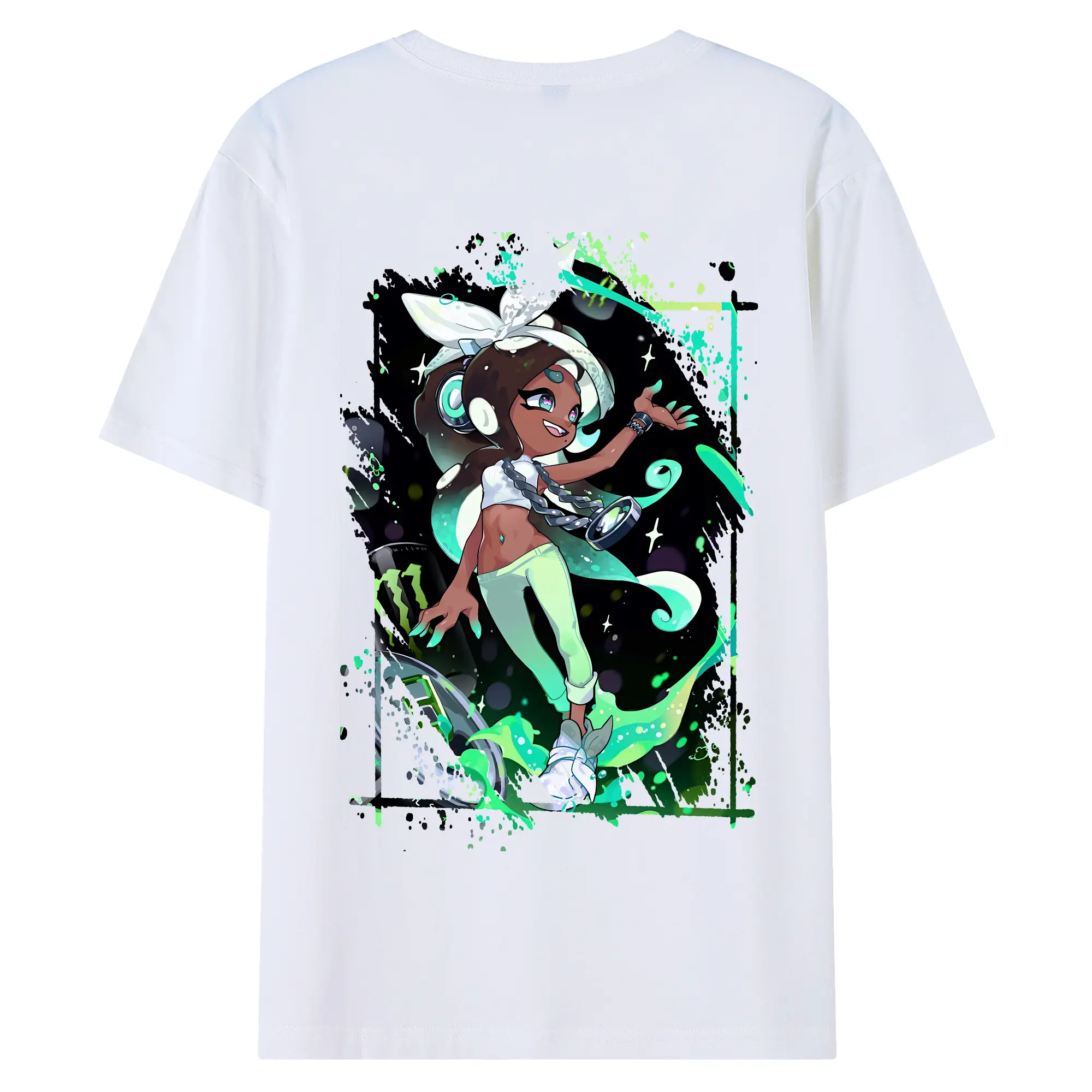 スプラトゥーン グッズ,イイダ - 綿100％ 半袖Tシャツ ・ バックプリント ・ 快適 通気性 ・ 日常使い 散歩 スポーツ用