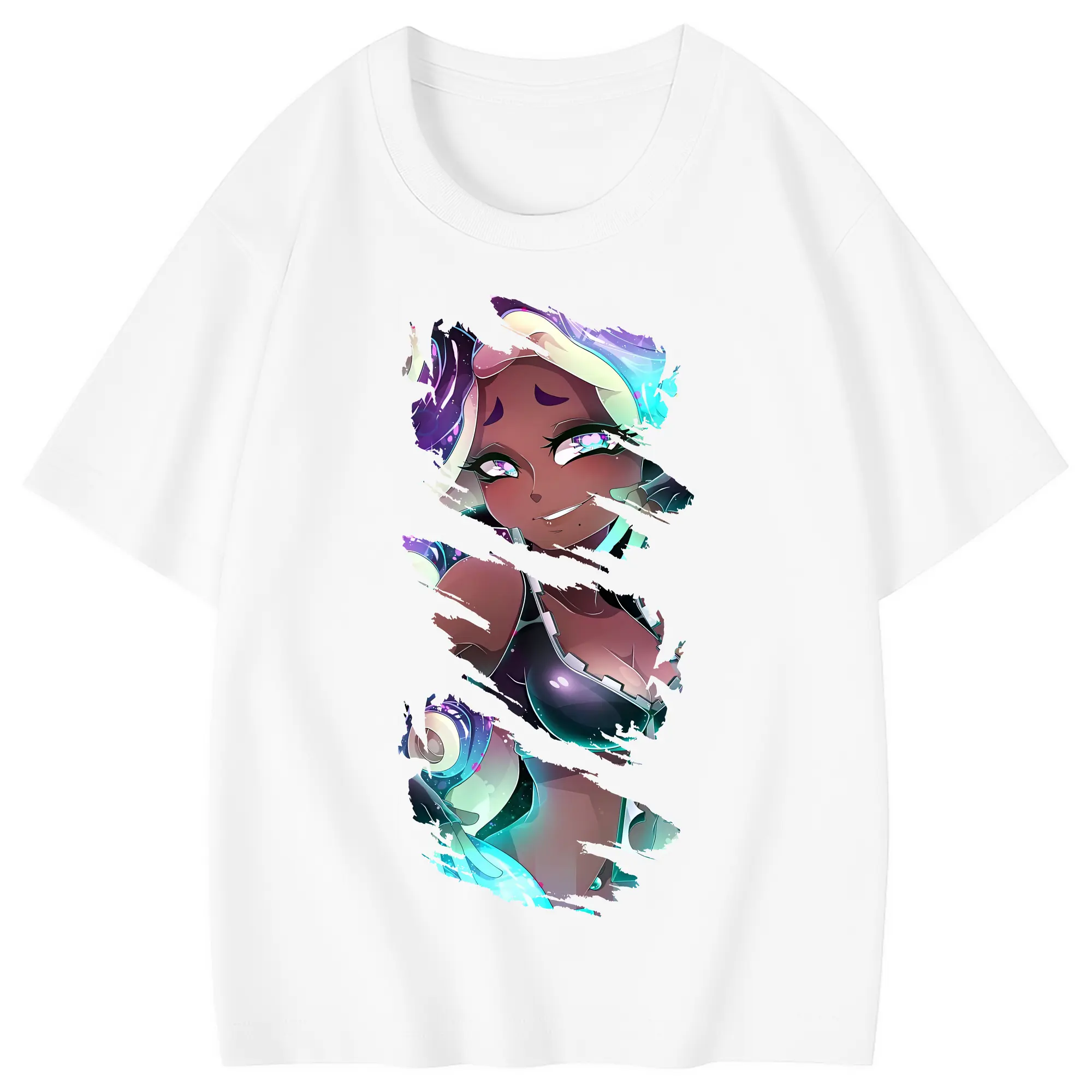 スプラトゥーン グッズ,イイダ - 綿100％ キッズTシャツ ・ フロントプリント ・ 快適 通気性 ・ スポーツ カジュアル 散歩用