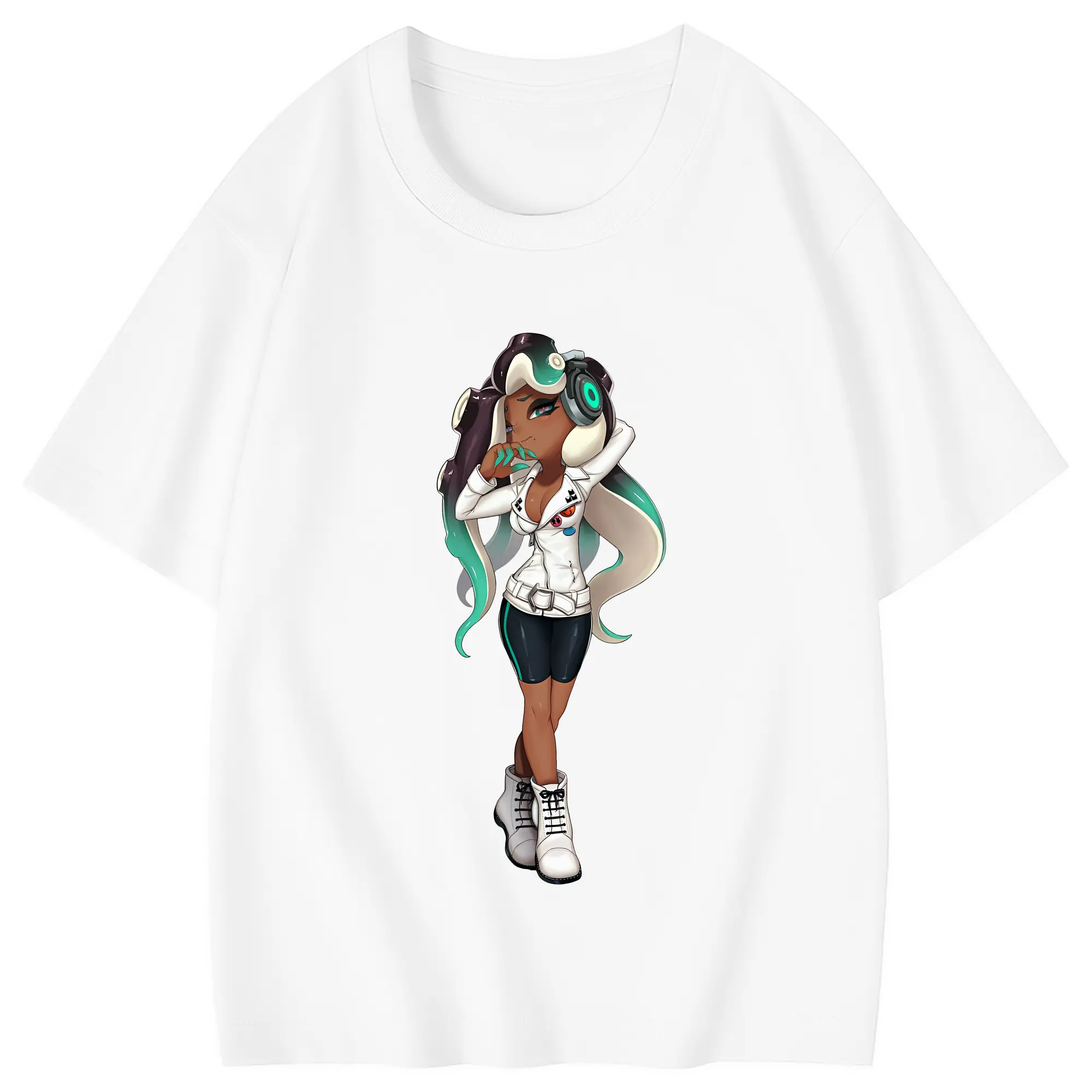 スプラトゥーン グッズ,イイダ - 綿100％ キッズTシャツ ・ フロントプリント ・ 快適 通気性 ・ スポーツ カジュアル 散歩用