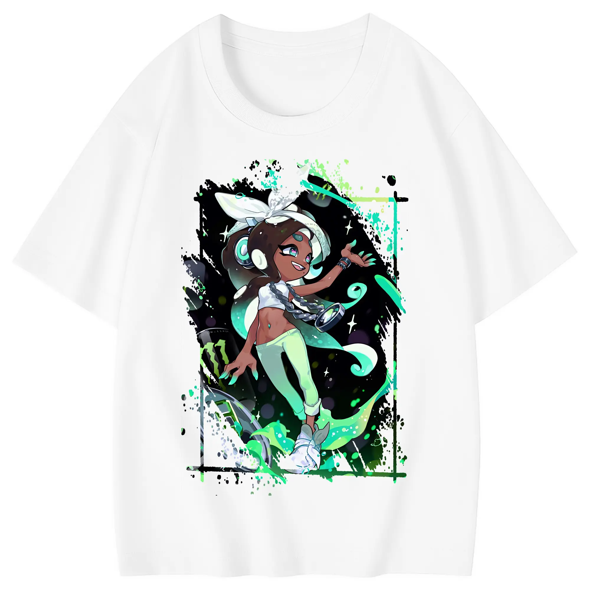 スプラトゥーン グッズ,イイダ - 綿100％ キッズTシャツ ・ フロントプリント ・ 快適 通気性 ・ スポーツ カジュアル 散歩用