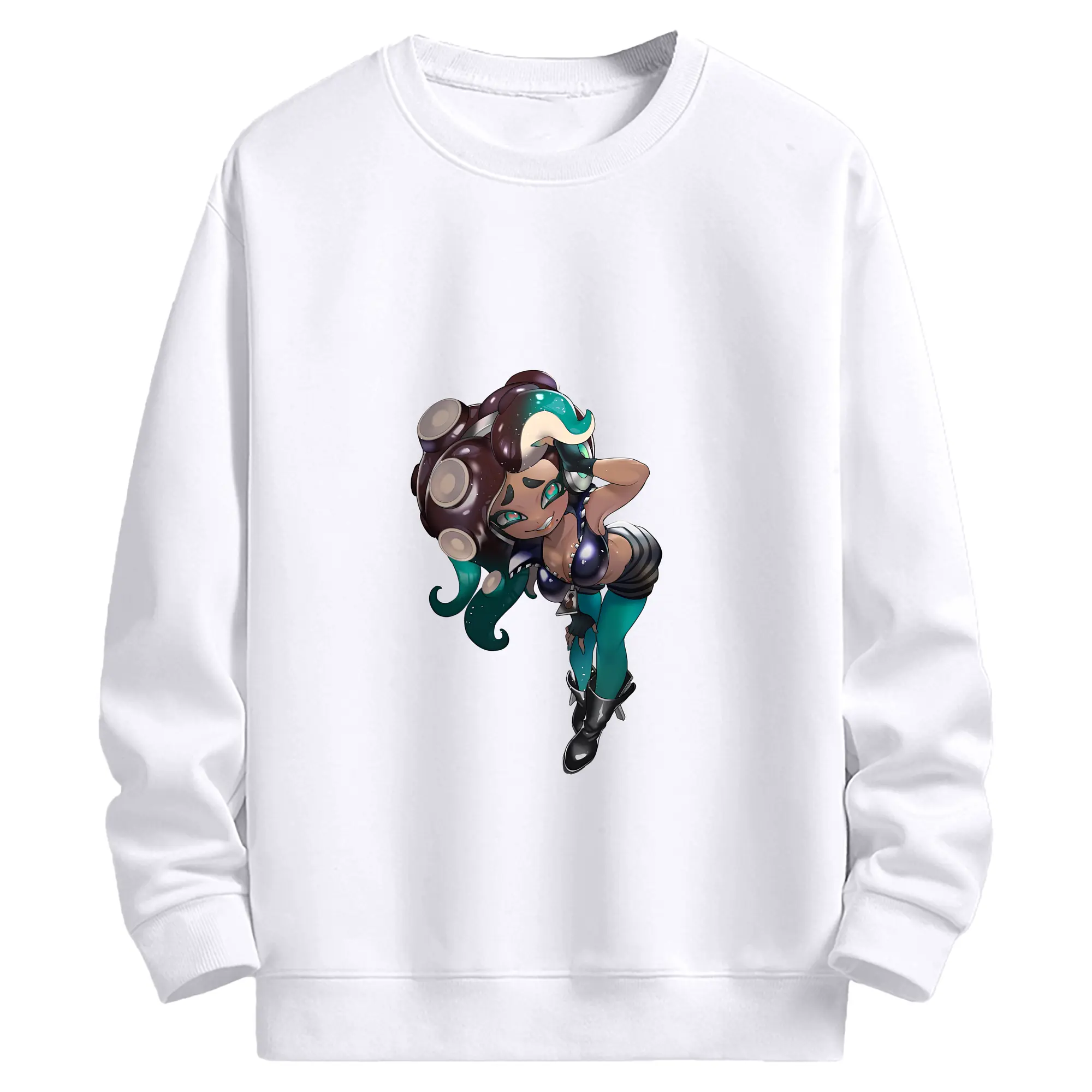 スプラトゥーン グッズ,イイダ - 高品質 クルーネック スウェット ・ コットン59％ ポリエステル41％ ・ ユニセックス 長袖 トレーナー ・ カジュアル デイリー スポーツ 散歩用