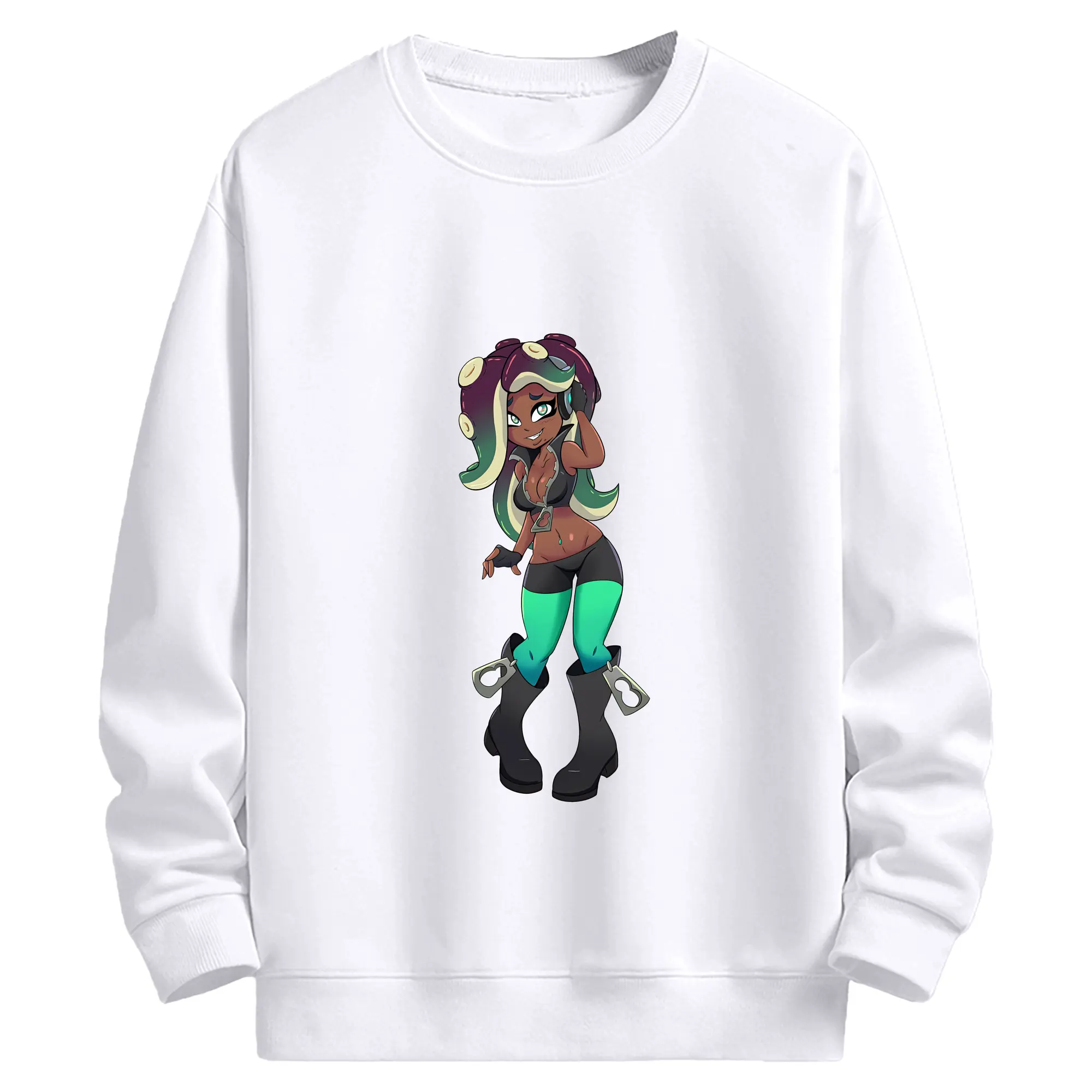 スプラトゥーン グッズ,イイダ - 高品質 クルーネック スウェット ・ コットン59％ ポリエステル41％ ・ ユニセックス 長袖 トレーナー ・ カジュアル デイリー スポーツ 散歩用