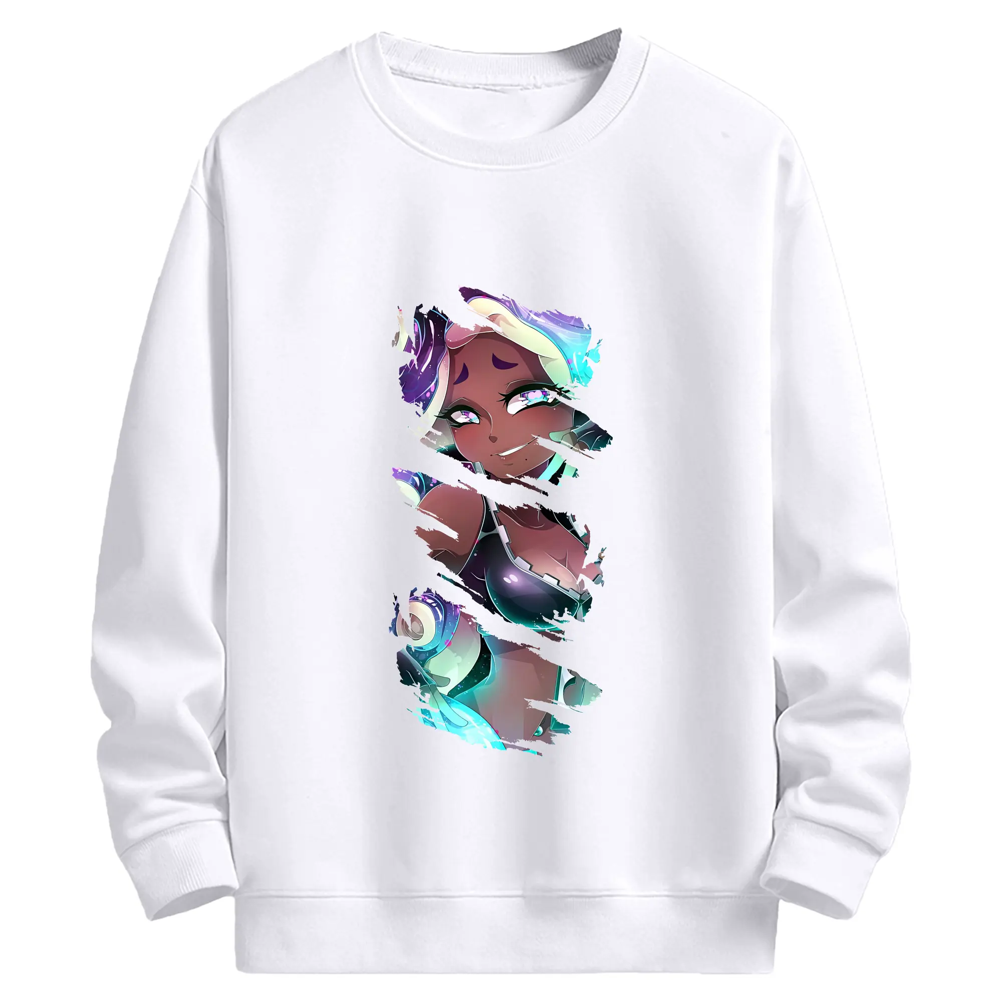 スプラトゥーン グッズ,イイダ - 高品質 クルーネック スウェット ・ コットン59％ ポリエステル41％ ・ ユニセックス 長袖 トレーナー ・ カジュアル デイリー スポーツ 散歩用