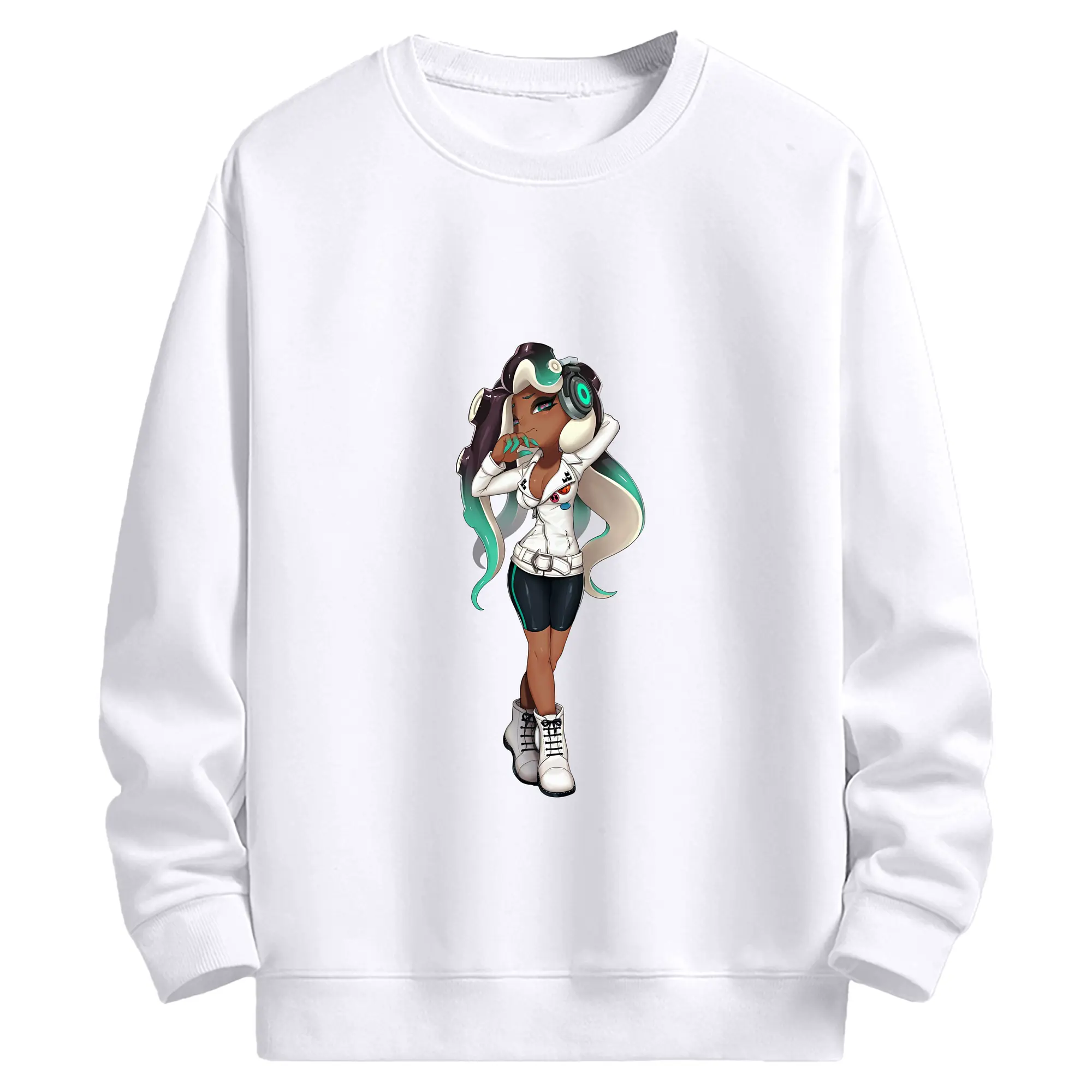 スプラトゥーン グッズ,イイダ - 高品質 クルーネック スウェット ・ コットン59％ ポリエステル41％ ・ ユニセックス 長袖 トレーナー ・ カジュアル デイリー スポーツ 散歩用