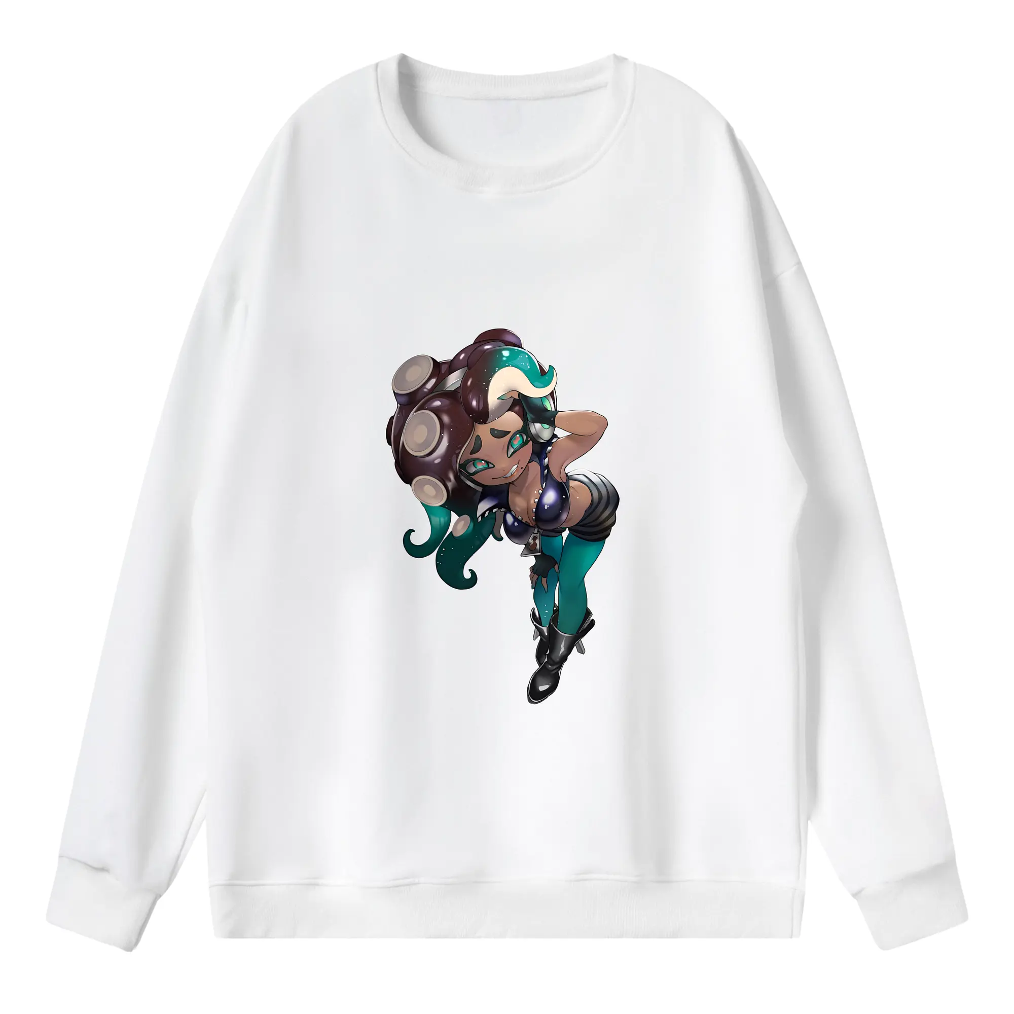 スプラトゥーン グッズ,イイダ - 薄手 クルーネック スウェット 裏毛260g · ポリエステル 春秋向け カジュアル 男女兼用 · トレーナー デイリー スポーツ 散歩に最適