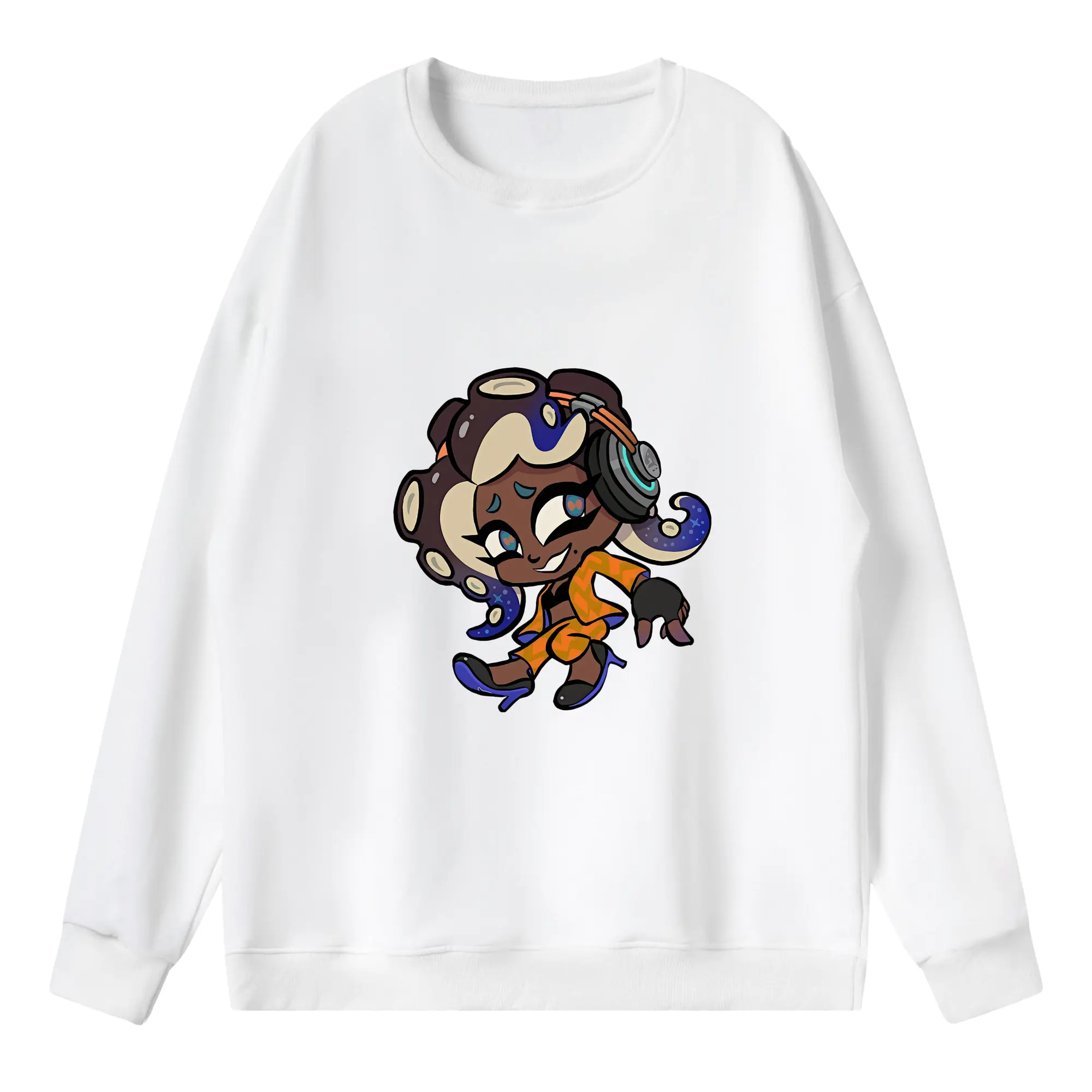 スプラトゥーン グッズ,イイダ - 薄手 クルーネック スウェット 裏毛260g · ポリエステル 春秋向け カジュアル 男女兼用 · トレーナー デイリー スポーツ 散歩に最適