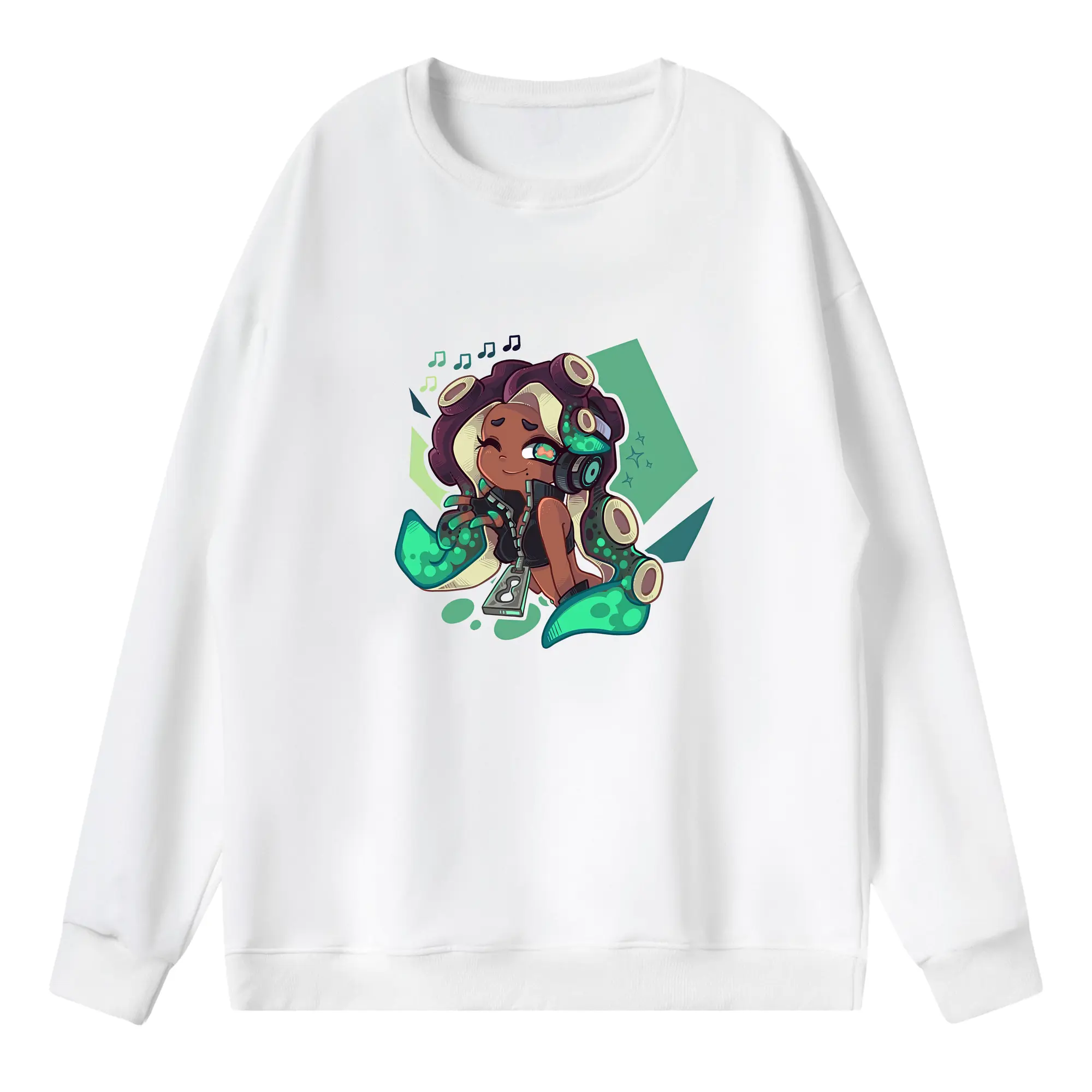 スプラトゥーン グッズ,イイダ - 薄手 クルーネック スウェット 裏毛260g · ポリエステル 春秋向け カジュアル 男女兼用 · トレーナー デイリー スポーツ 散歩に最適