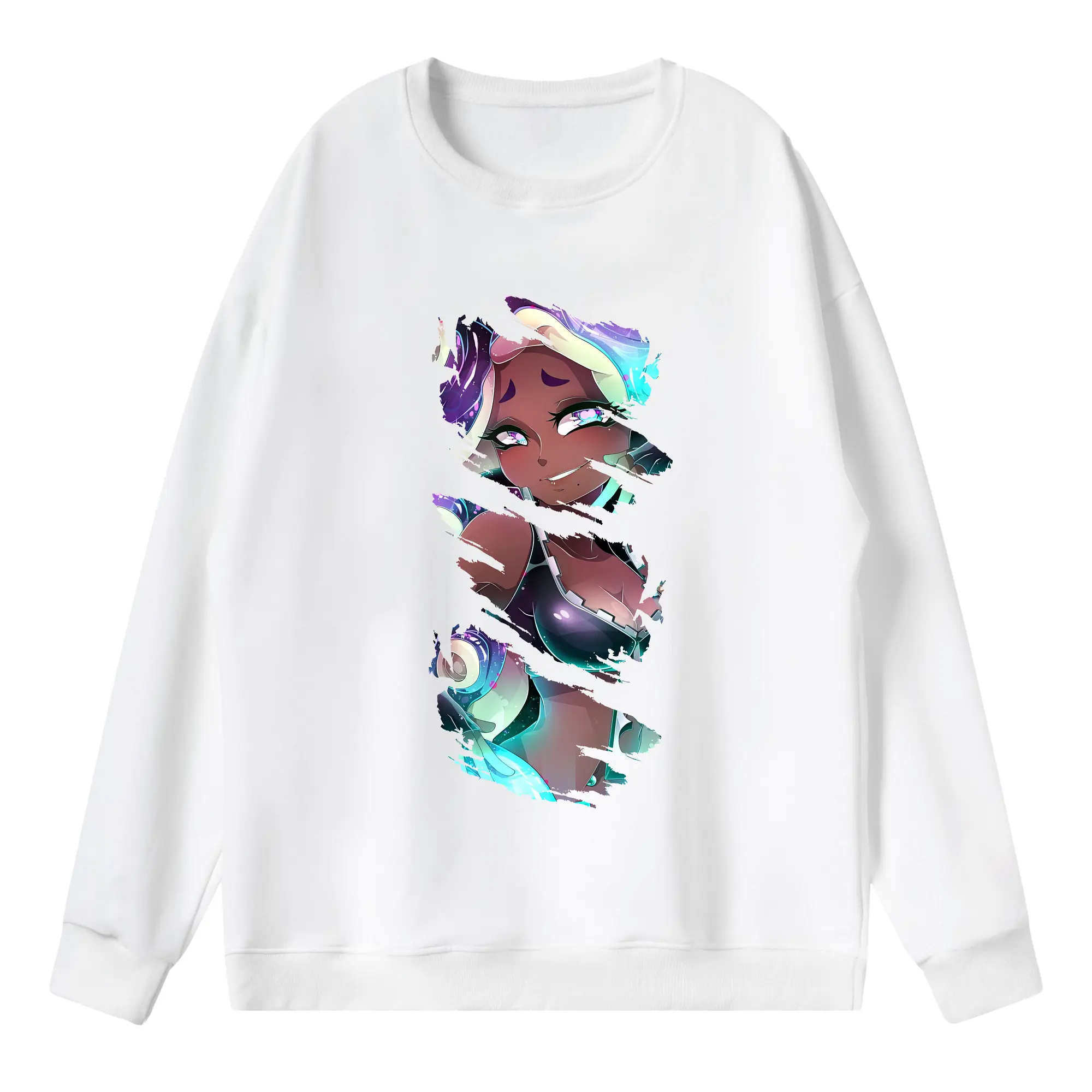 スプラトゥーン グッズ,イイダ - 薄手 クルーネック スウェット 裏毛260g · ポリエステル 春秋向け カジュアル 男女兼用 · トレーナー デイリー スポーツ 散歩に最適