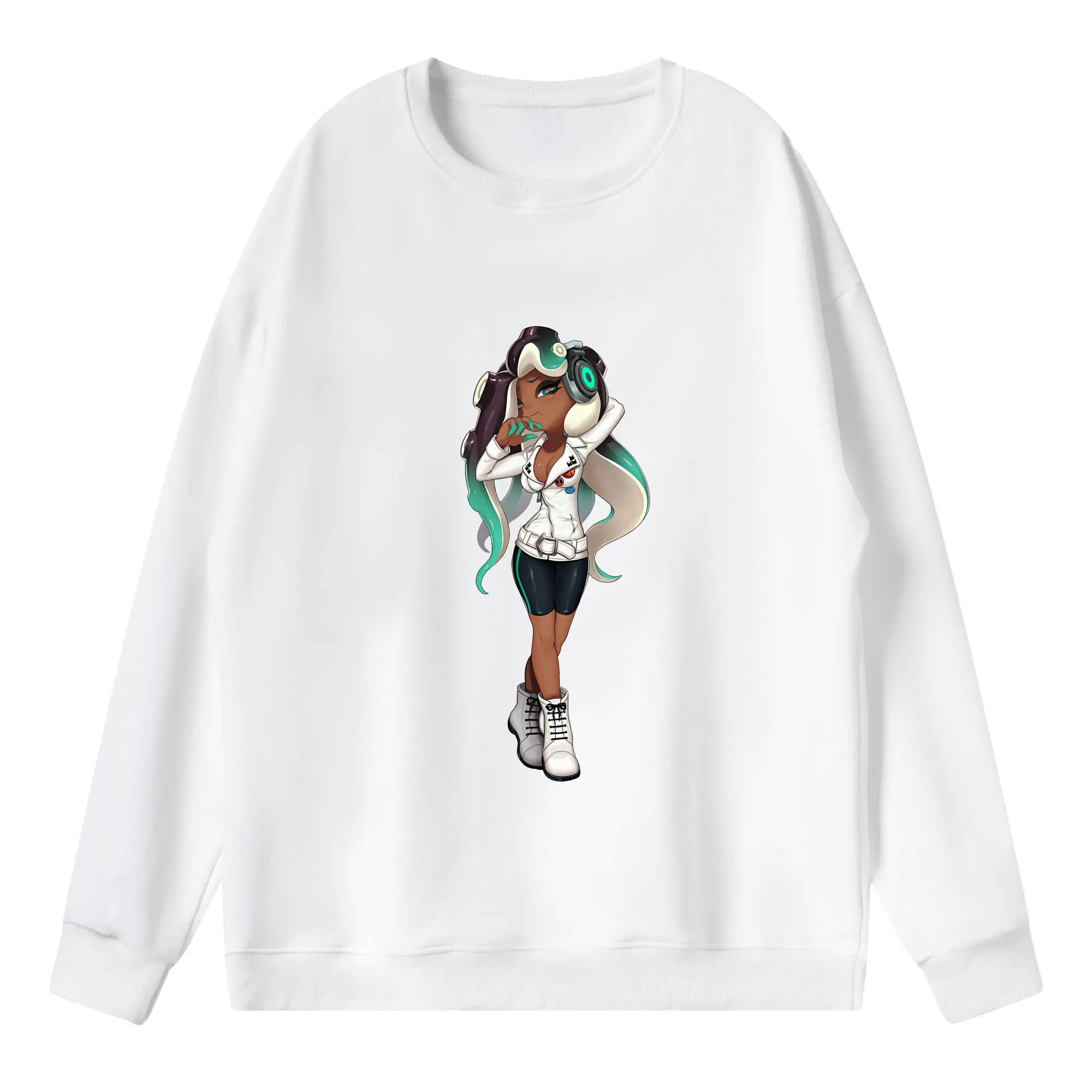 スプラトゥーン グッズ,イイダ - 薄手 クルーネック スウェット 裏毛260g · ポリエステル 春秋向け カジュアル 男女兼用 · トレーナー デイリー スポーツ 散歩に最適