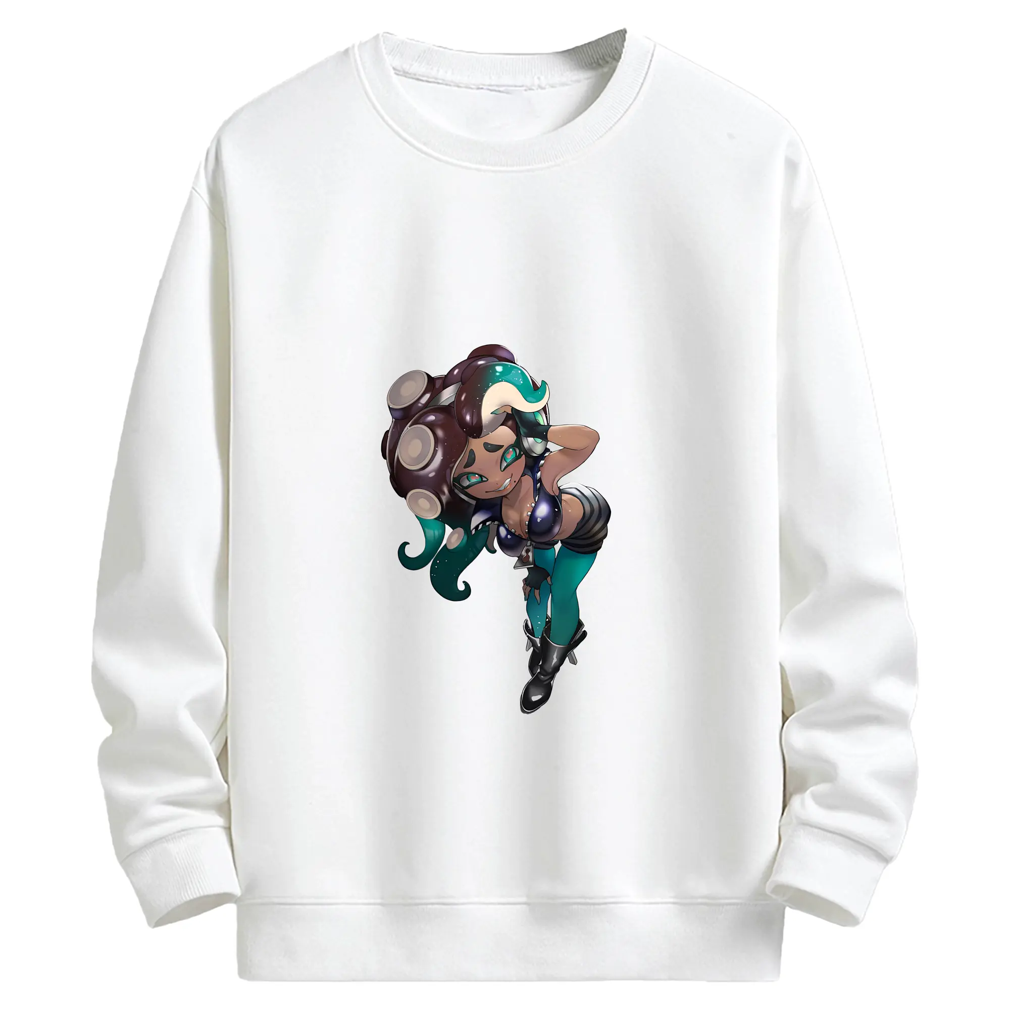 スプラトゥーン グッズ,イイダ - キッズ クルーネックスウェットシャツ ・ フロントプリント ・ 綿80％ ポリエステル20％ ・ 快適 通学 スポーツ 日常使い お散歩用