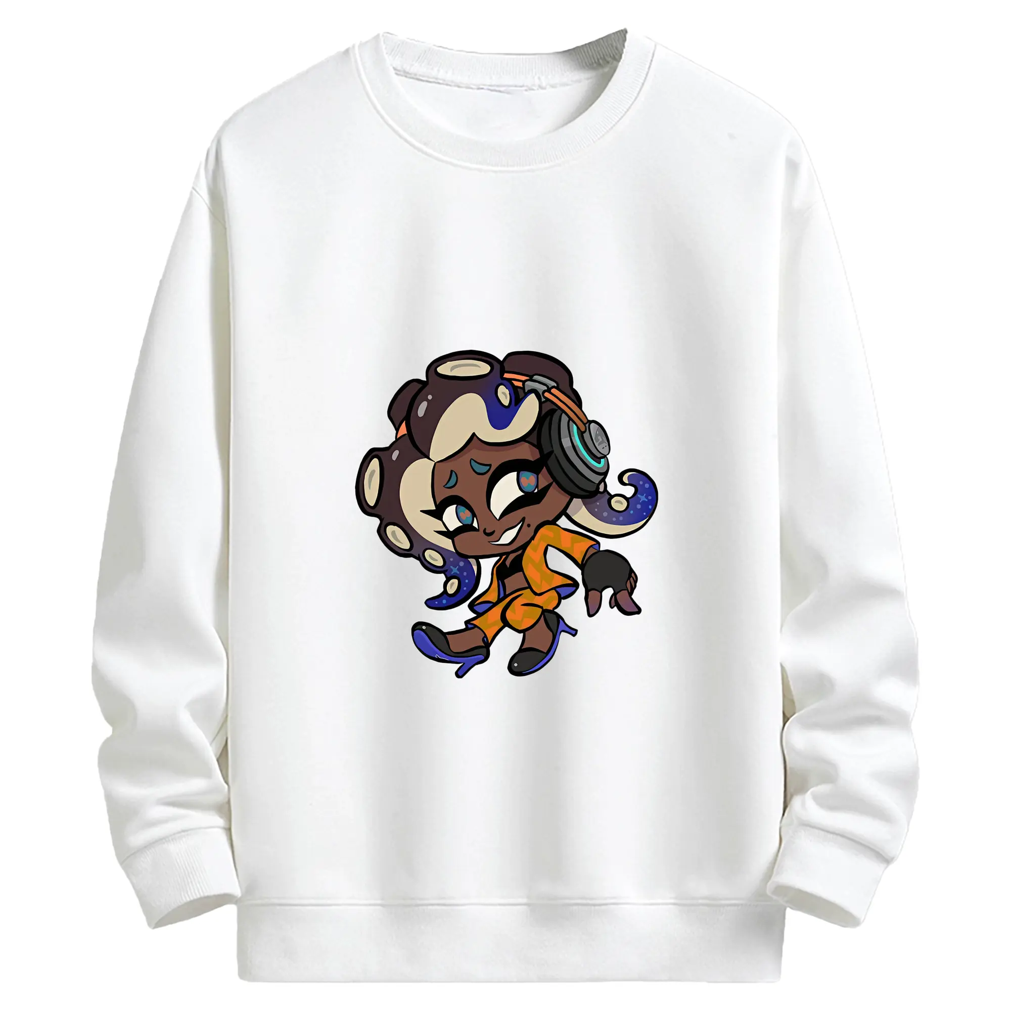 スプラトゥーン グッズ,イイダ - キッズ クルーネックスウェットシャツ ・ フロントプリント ・ 綿80％ ポリエステル20％ ・ 快適 通学 スポーツ 日常使い お散歩用