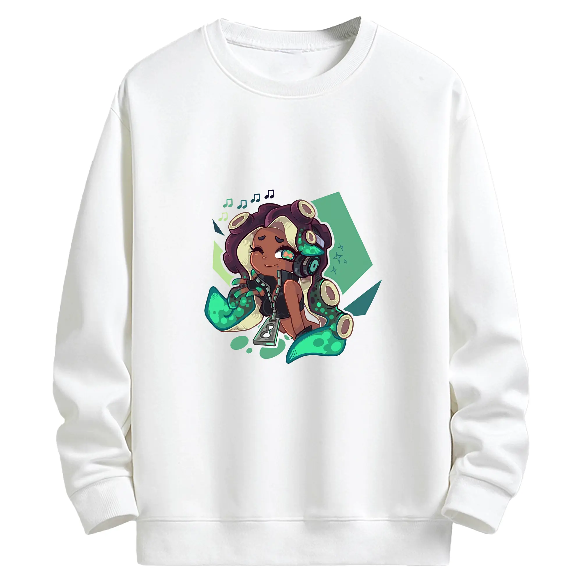 スプラトゥーン グッズ,イイダ - キッズ クルーネックスウェットシャツ ・ フロントプリント ・ 綿80％ ポリエステル20％ ・ 快適 通学 スポーツ 日常使い お散歩用