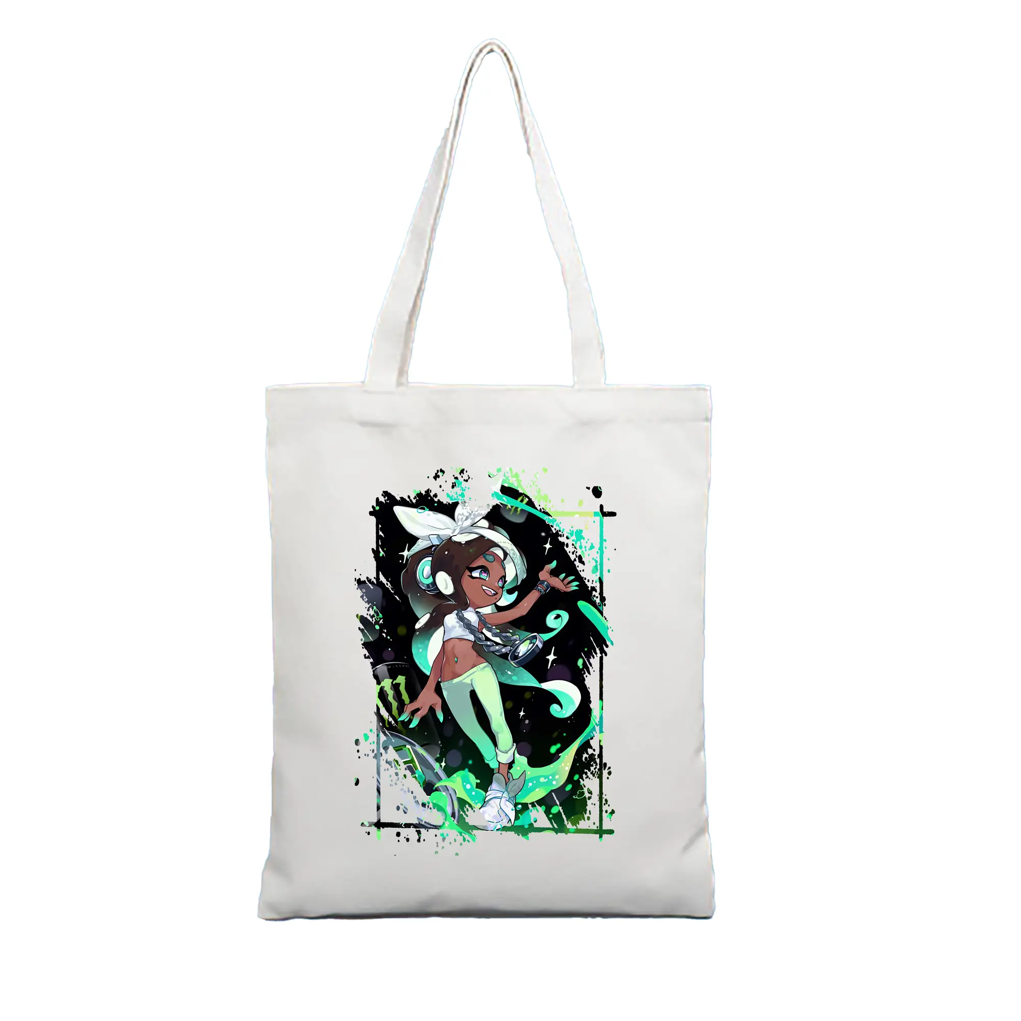 スプラトゥーン グッズ,イイダ - 縦型キャンバス手提げバッグ（トートバッグ） ・ キャンバス素材 ・ ショッピング用 ・ 軽量 丈夫 お手入れ簡単