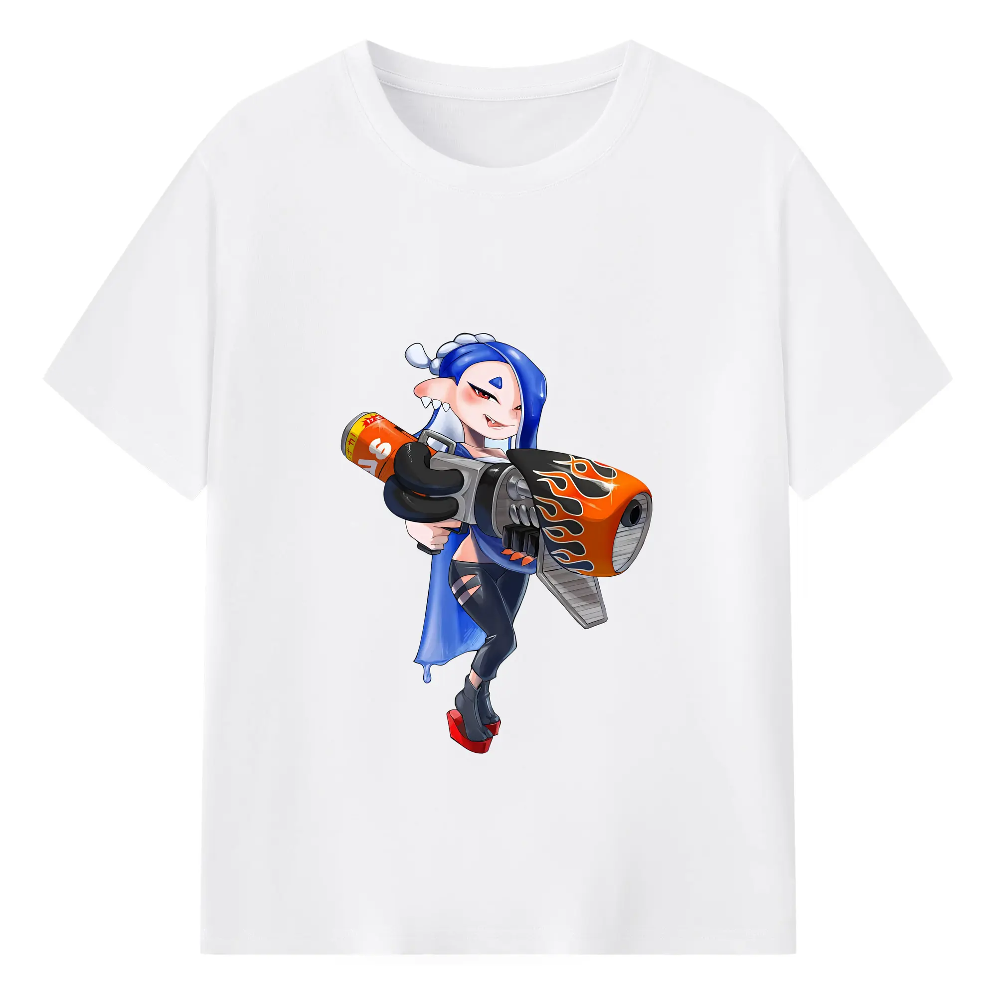 スプラトゥーン グッズ,フウカ - 綿100％ 半袖Tシャツ ・ フロントプリント ・ 快適 通気性 ・ 日常使い 散歩 スポーツ用