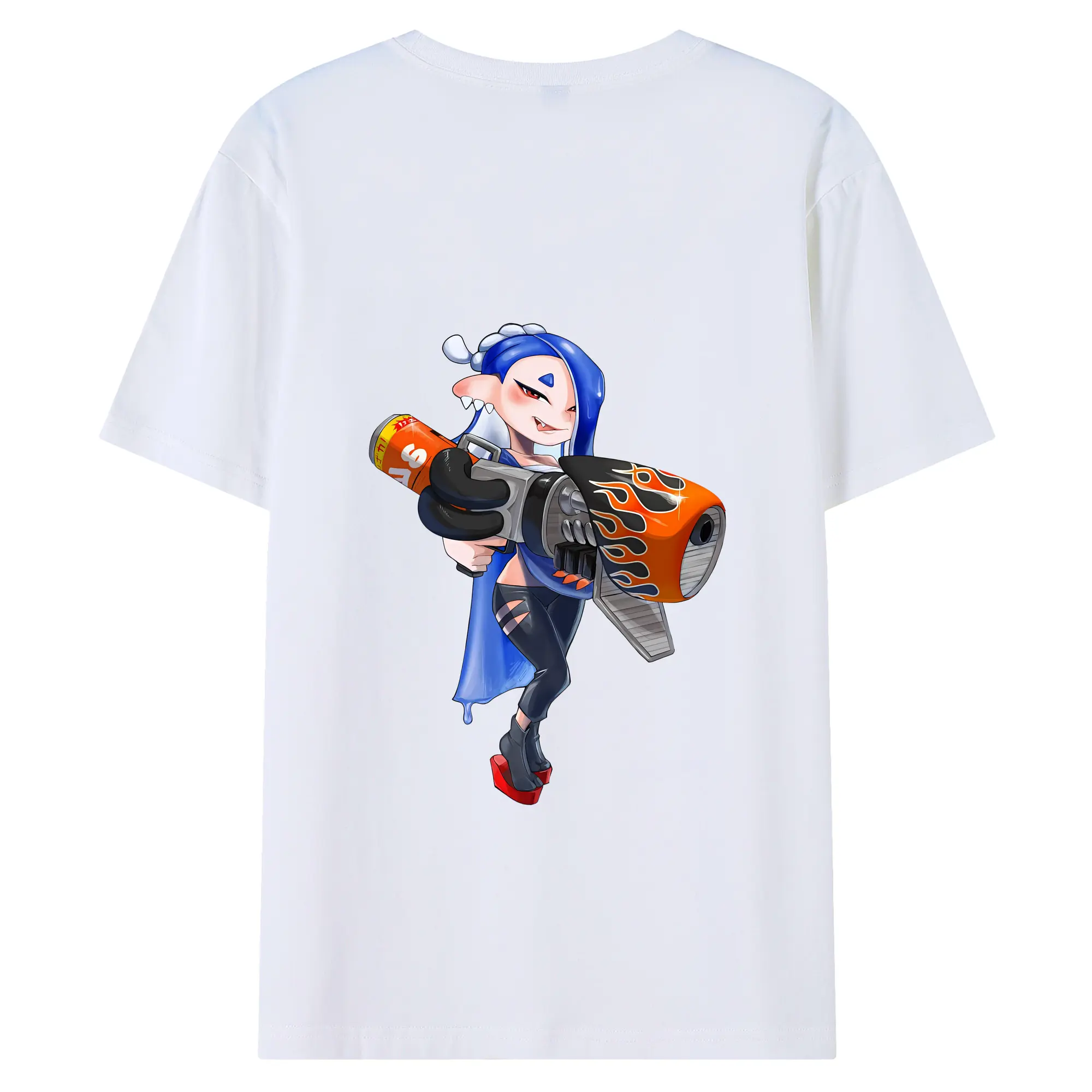 スプラトゥーン グッズ,フウカ - 綿100％ 半袖Tシャツ ・ バックプリント ・ 快適 通気性 ・ 日常使い 散歩 スポーツ用