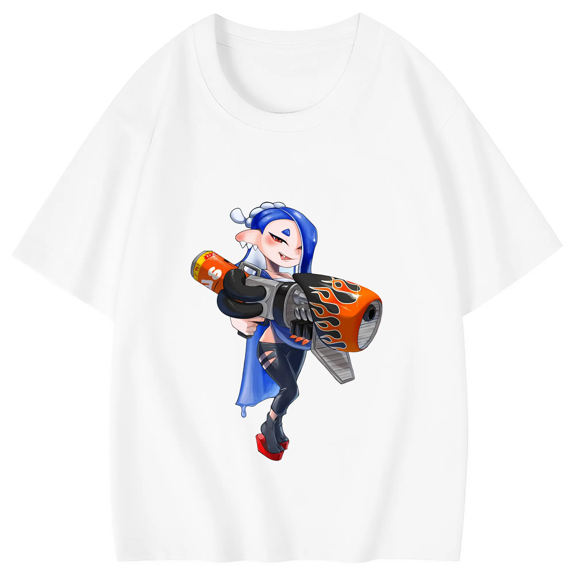 スプラトゥーン グッズ,フウカ - 綿100％ キッズTシャツ ・ フロントプリント ・ 快適 通気性 ・ スポーツ カジュアル 散歩用