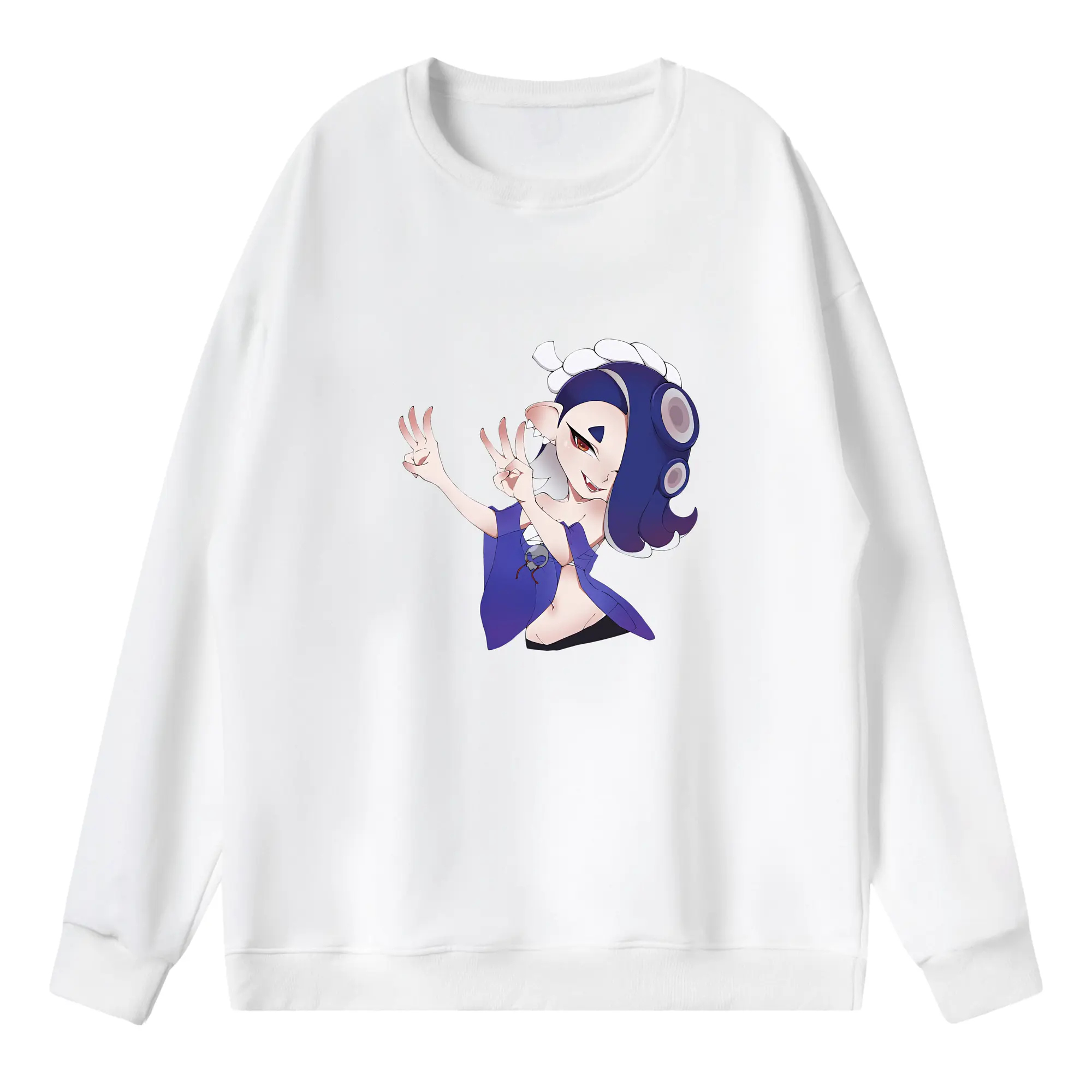 スプラトゥーン グッズ,フウカ - 薄手 クルーネック スウェット 裏毛260g · ポリエステル 春秋向け カジュアル 男女兼用 · トレーナー デイリー スポーツ 散歩に最適