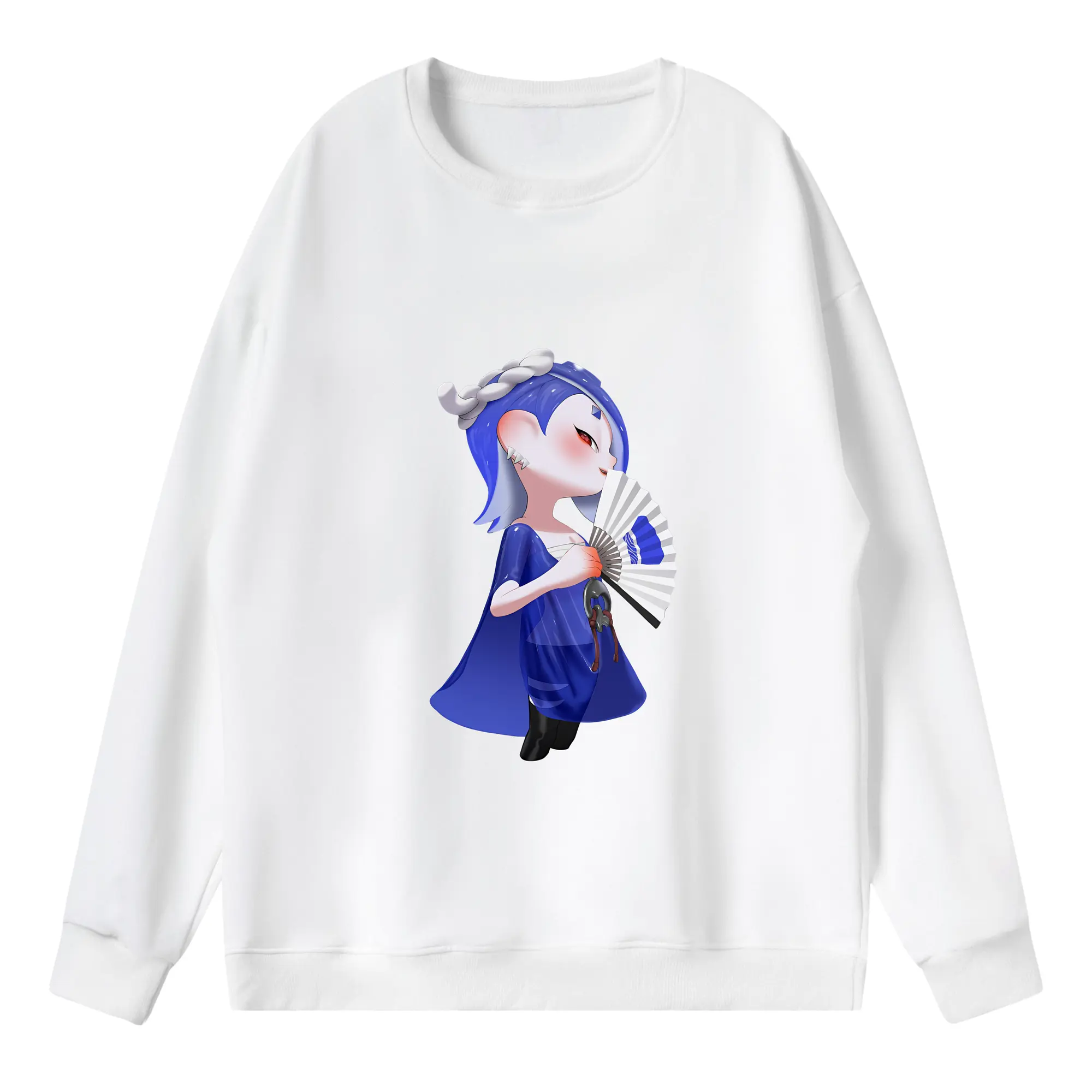 スプラトゥーン グッズ,フウカ - 薄手 クルーネック スウェット 裏毛260g · ポリエステル 春秋向け カジュアル 男女兼用 · トレーナー デイリー スポーツ 散歩に最適