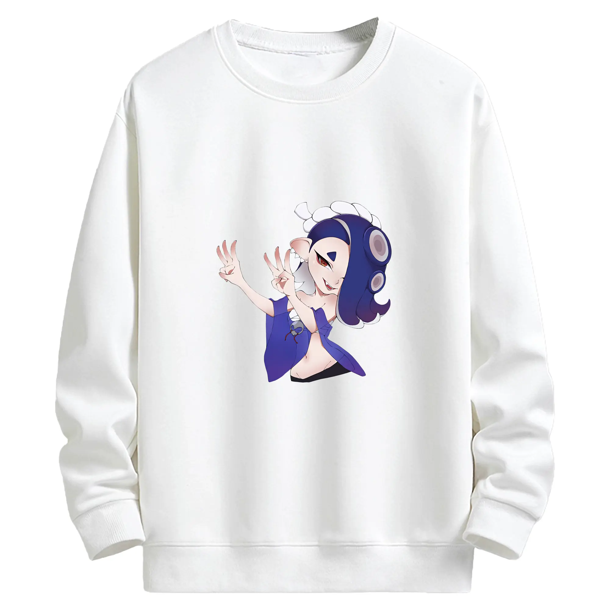 スプラトゥーン グッズ,フウカ - キッズ クルーネックスウェットシャツ ・ フロントプリント ・ 綿80％ ポリエステル20％ ・ 快適 通学 スポーツ 日常使い お散歩用