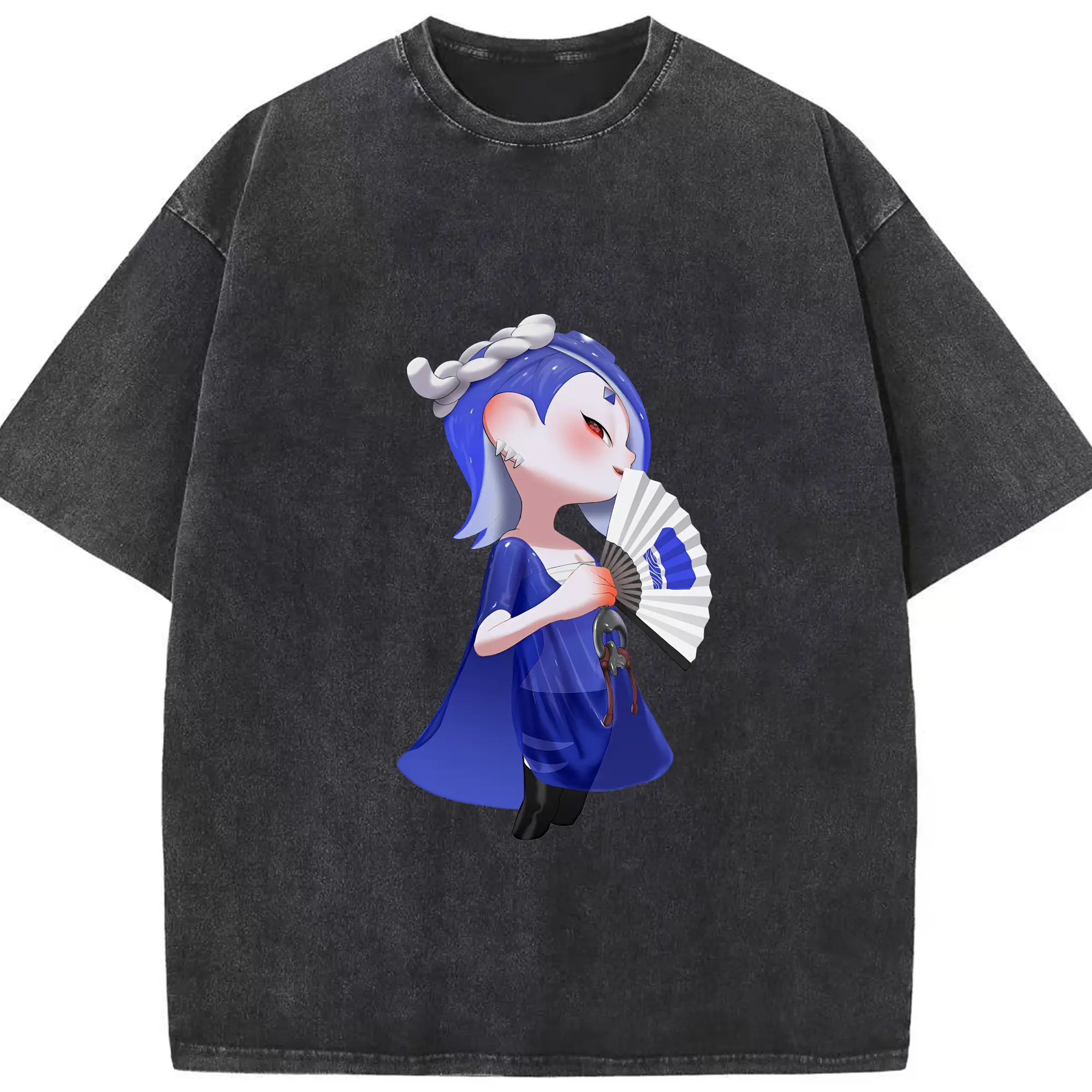 スプラトゥーン グッズ,フウカ - 綿100％ ヴィンテージ風 半袖Tシャツ ・ フロントプリント ・ 柔らか肌触り ・ 通気性 快適 ・ スポーツ カジュアル 外出用