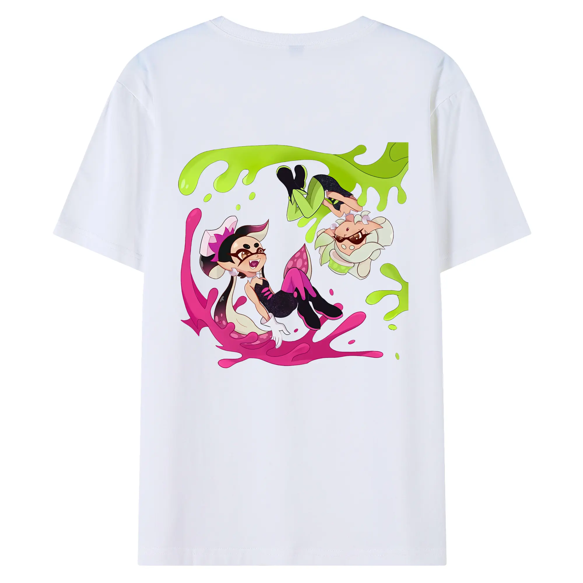 スプラトゥーン グッズ,シオカラーズ - 綿100％ 半袖Tシャツ ・ バックプリント ・ 快適 通気性 ・ 日常使い 散歩 スポーツ用