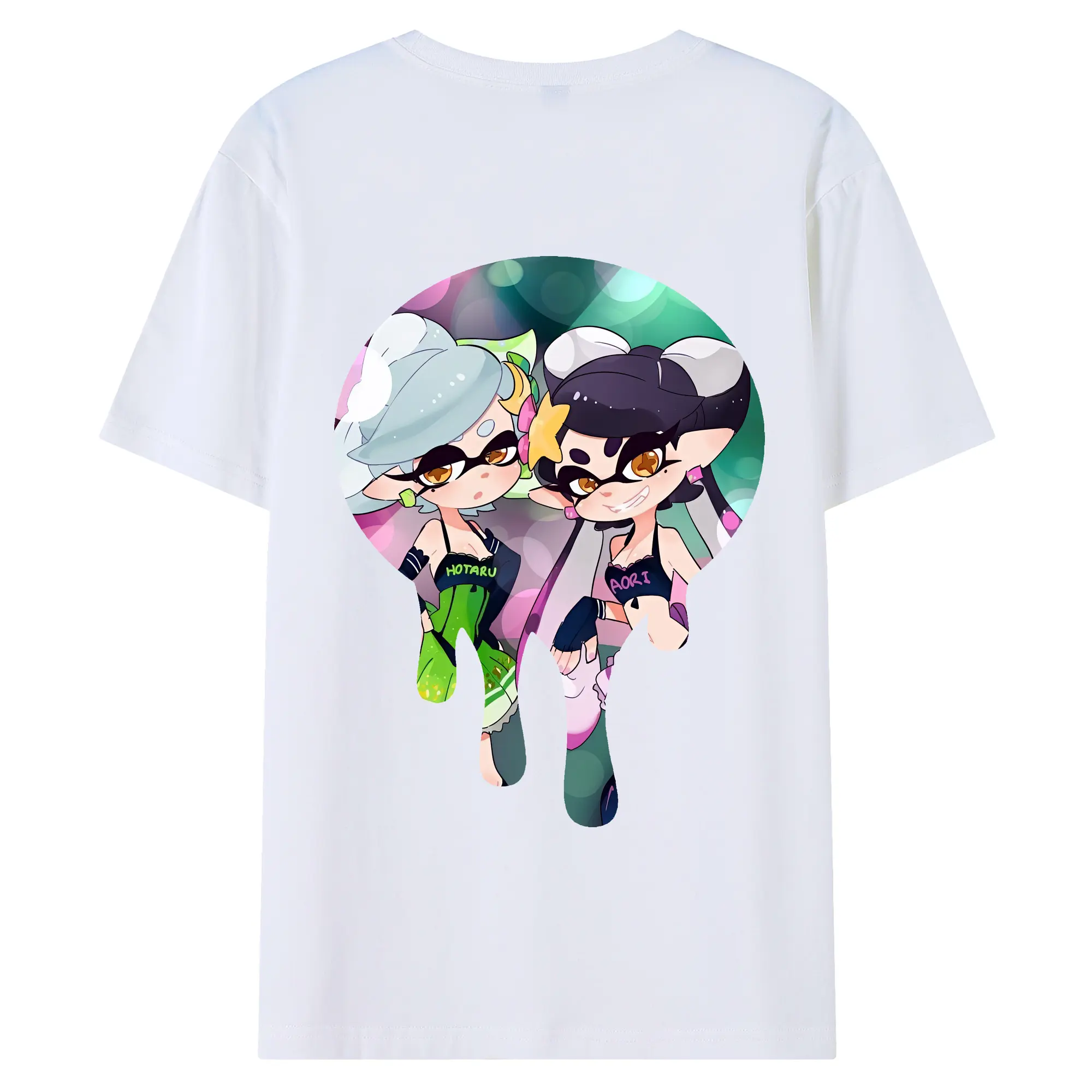 スプラトゥーン グッズ,シオカラーズ - 綿100％ 半袖Tシャツ ・ バックプリント ・ 快適 通気性 ・ 日常使い 散歩 スポーツ用
