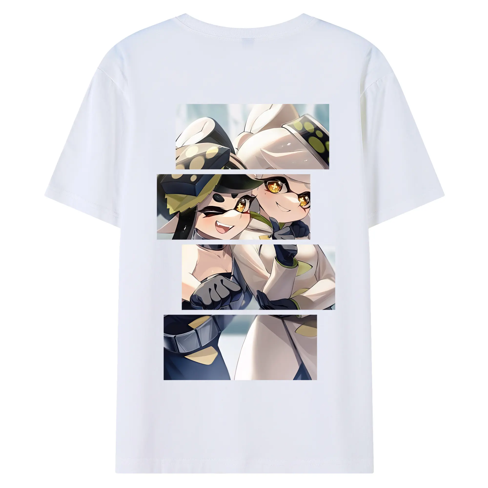 スプラトゥーン グッズ,シオカラーズ - 綿100％ 半袖Tシャツ ・ バックプリント ・ 快適 通気性 ・ 日常使い 散歩 スポーツ用