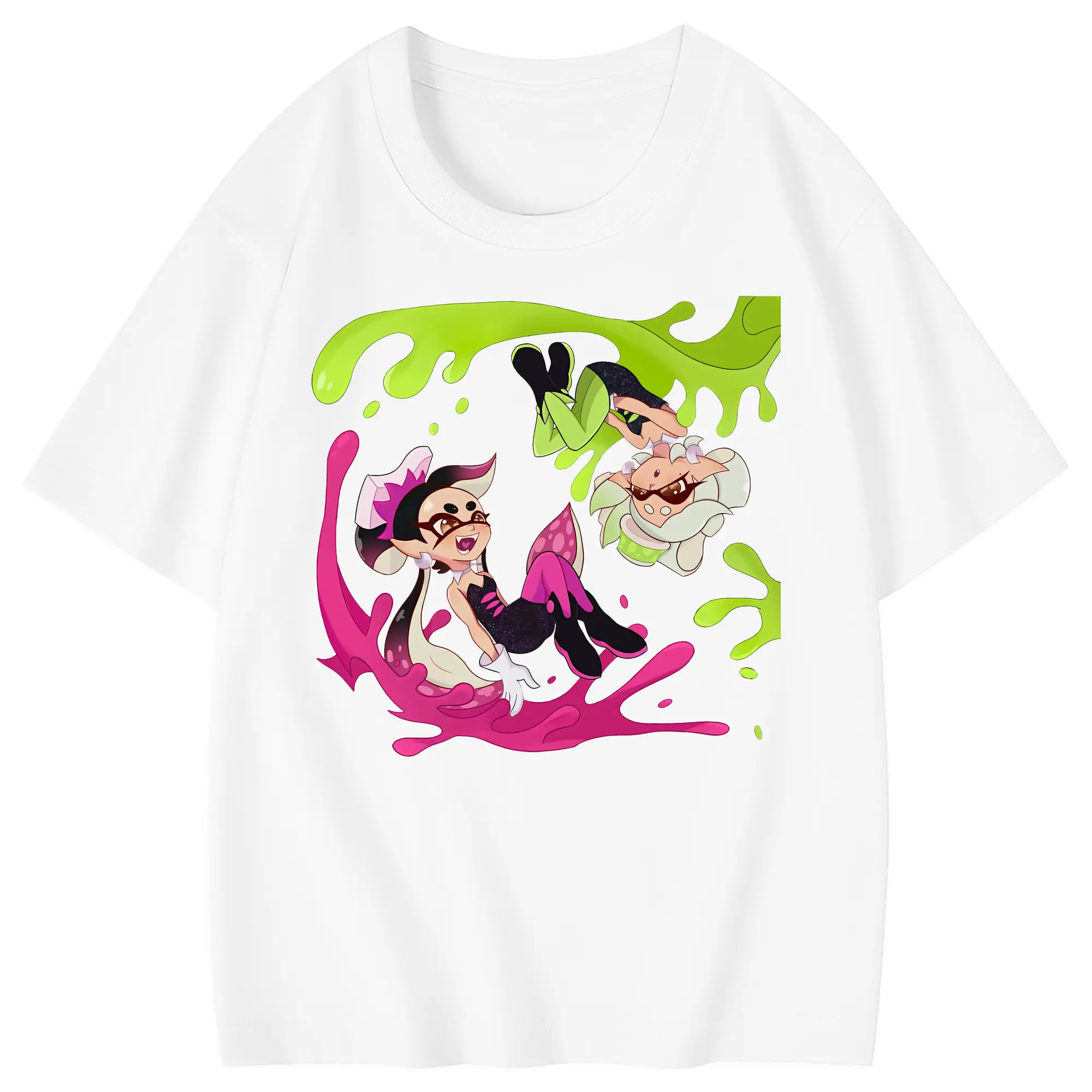 スプラトゥーン グッズ,シオカラーズ - 綿100％ キッズTシャツ ・ フロントプリント ・ 快適 通気性 ・ スポーツ カジュアル 散歩用