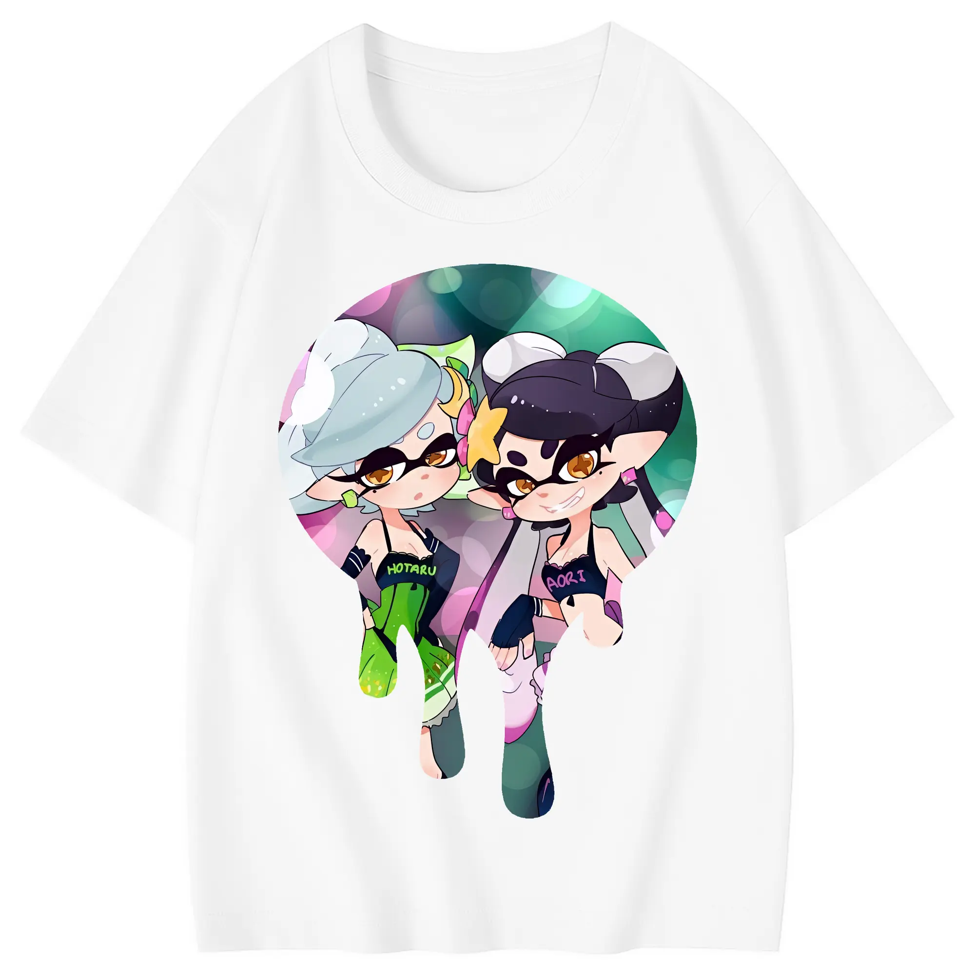 スプラトゥーン グッズ,シオカラーズ - 綿100％ キッズTシャツ ・ フロントプリント ・ 快適 通気性 ・ スポーツ カジュアル 散歩用