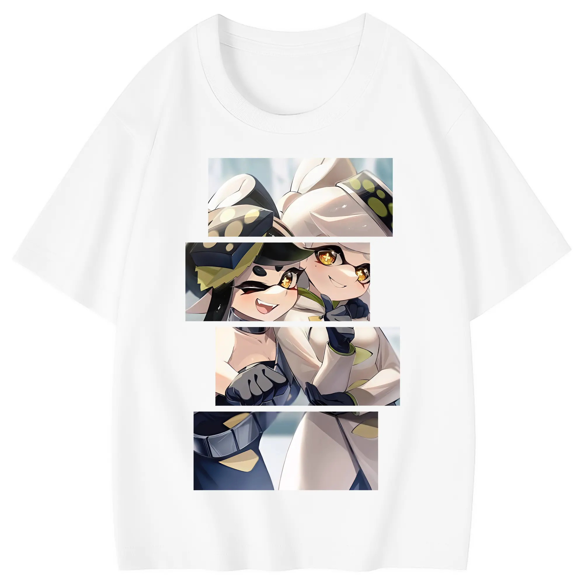 スプラトゥーン グッズ,シオカラーズ - 綿100％ キッズTシャツ ・ フロントプリント ・ 快適 通気性 ・ スポーツ カジュアル 散歩用