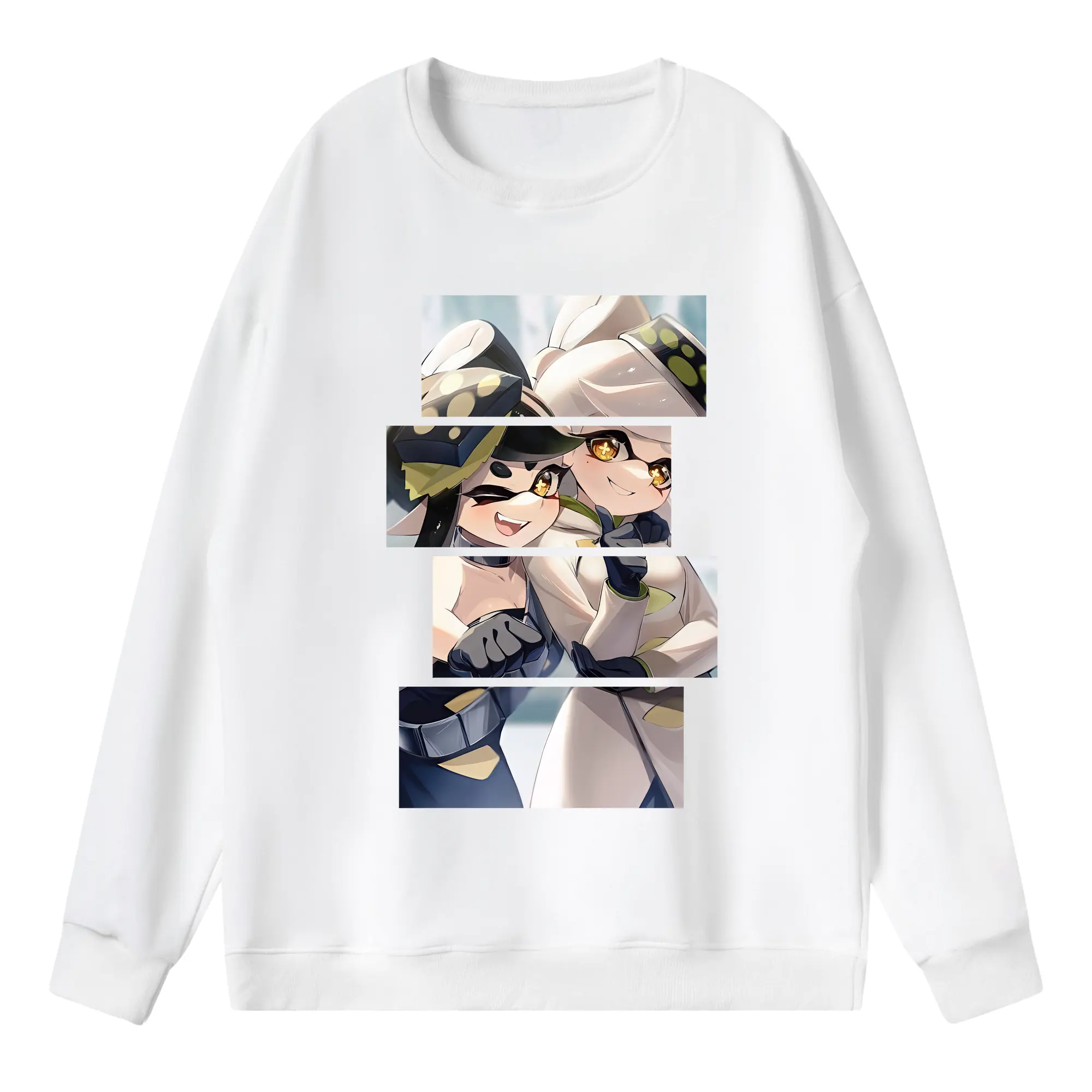 スプラトゥーン グッズ,シオカラーズ - 薄手 クルーネック スウェット 裏毛260g · ポリエステル 春秋向け カジュアル 男女兼用 · トレーナー デイリー スポーツ 散歩に最適