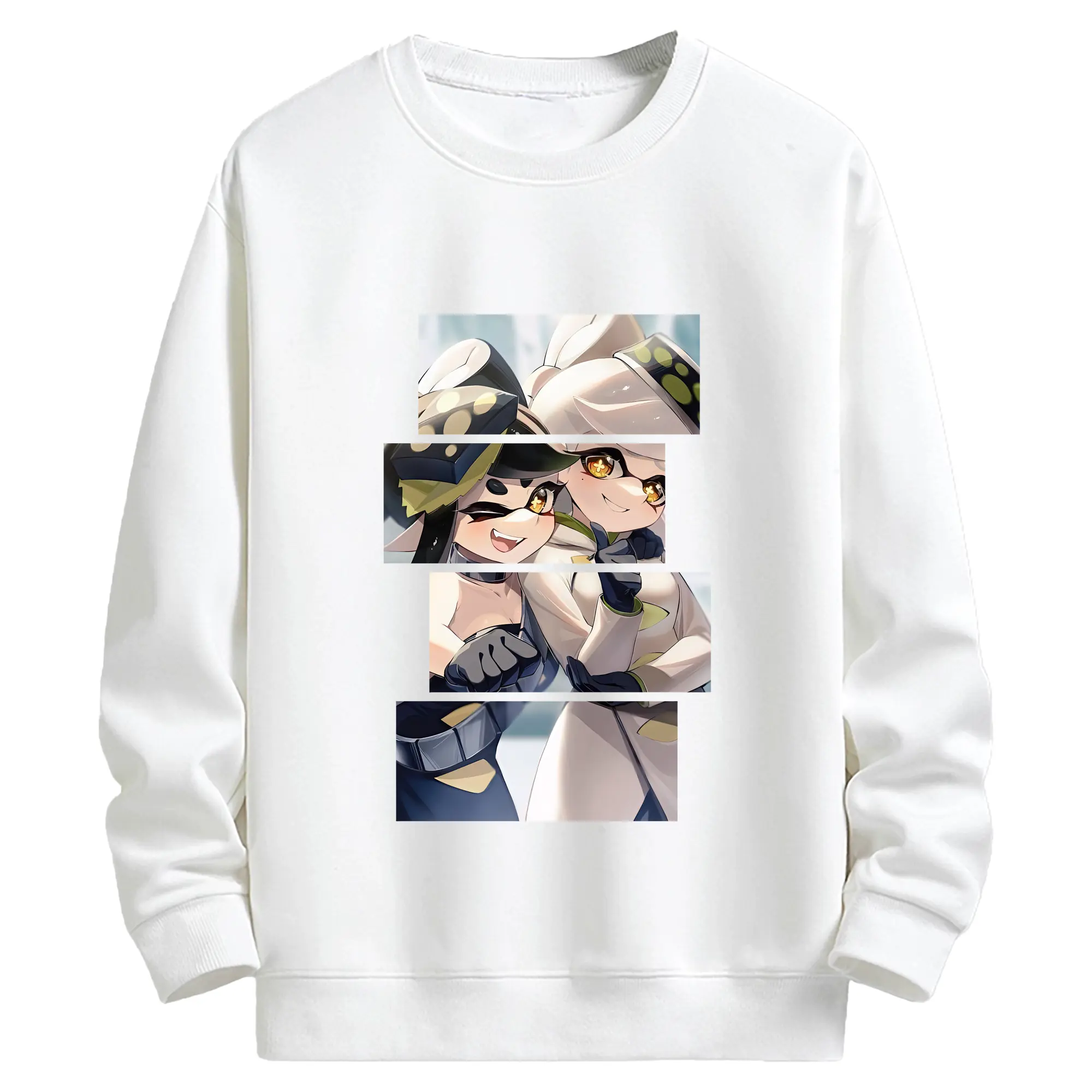 スプラトゥーン グッズ,シオカラーズ - キッズ クルーネックスウェットシャツ ・ フロントプリント ・ 綿80％ ポリエステル20％ ・ 快適 通学 スポーツ 日常使い お散歩用